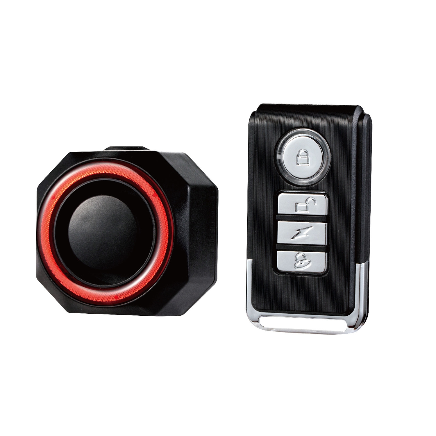 Alarme de vélo USB rechargeable avec support, alarme de vélo électrique avec télécommande, détecteur de mouvement sans fil pour vélo Système antivol