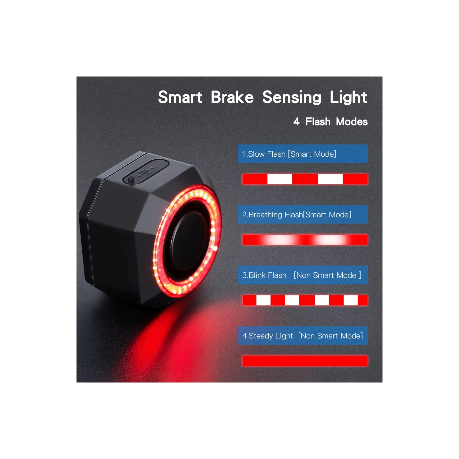 Alarme de vélo USB rechargeable avec support, alarme de vélo électrique avec télécommande, détecteur de mouvement sans fil pour vélo Système antivol