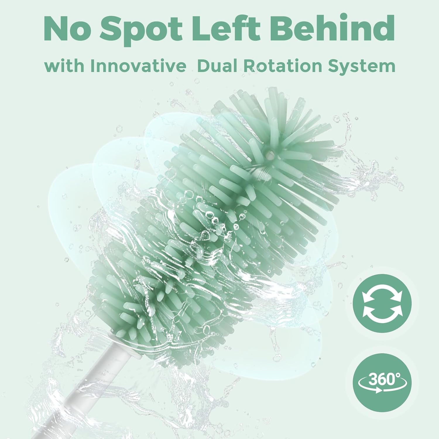 Momcozy 7 in 1 Electric Bottle Brush Kit, Portable Cleaning Set with Formula Mixer, Silicone Brush, Nipple Brush, Straw Brush, Soap Dispenser, Drying