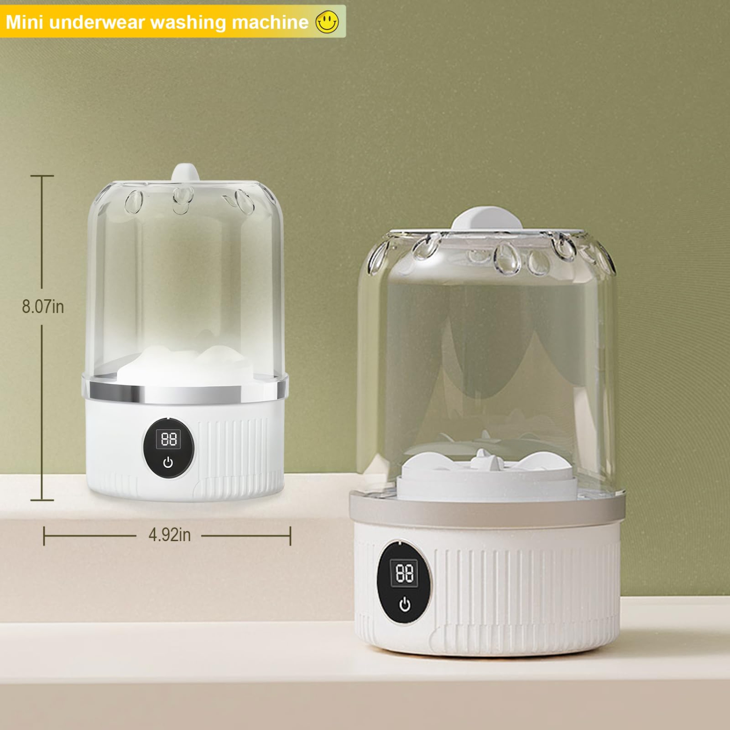 Laveuse de sous-vêtements, mini laveuse portative, laveuse sans fil rechargeable, tasse à lessive pour soutien-gorge, sous-vêtements, chaussettes