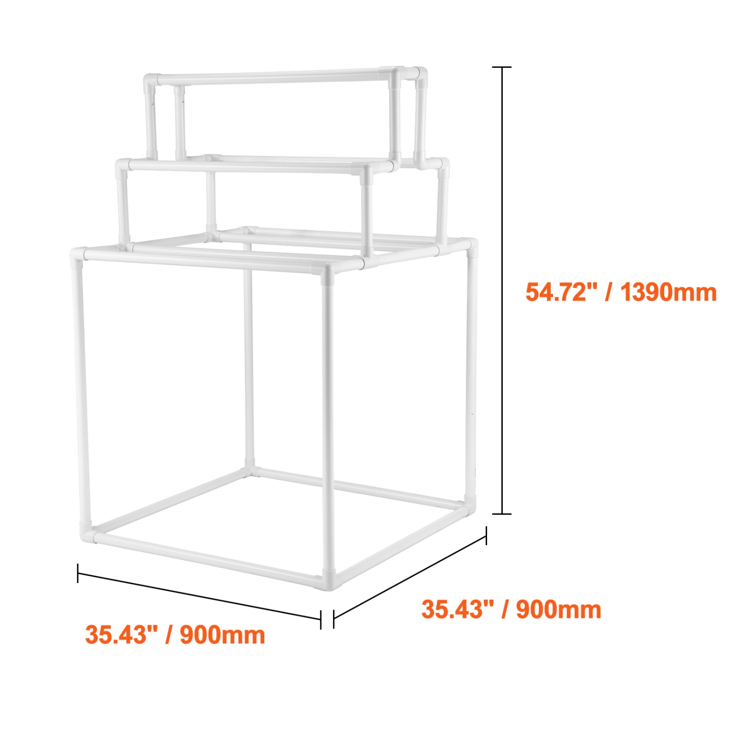 Porte-serviettes VEVOR 8 bars, porte-serviettes extérieur en PVC, support à serviettes autonome à côté du bain bouillonnant, range-linge