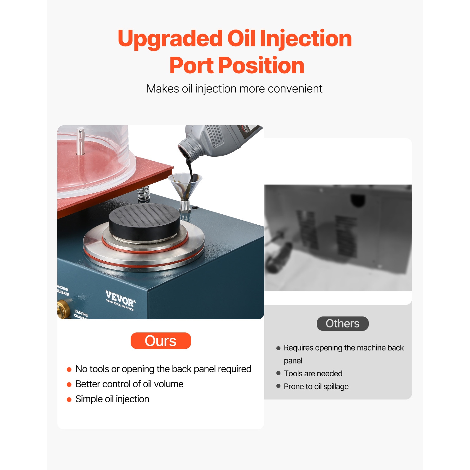 VEVOR 290W Vacuum Investing Casting Machine, with 3 CFM Pump and Bell Jar, Convenient Oil Injection Port, Precision Pressure Gauge, 11 x 11 in