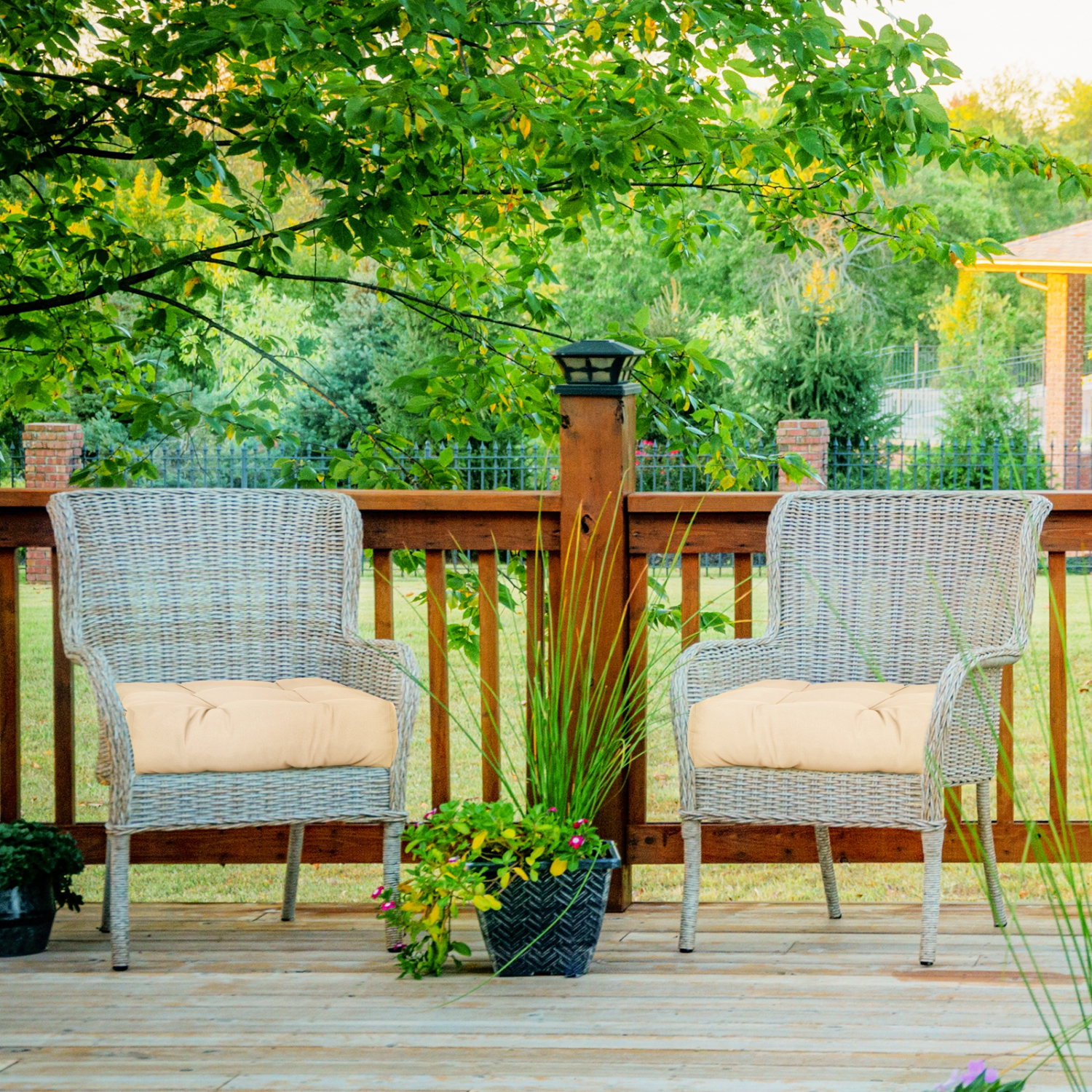 Gymax Set of 6 21'' x 21'' Chair Seat Cushion Pads Patio