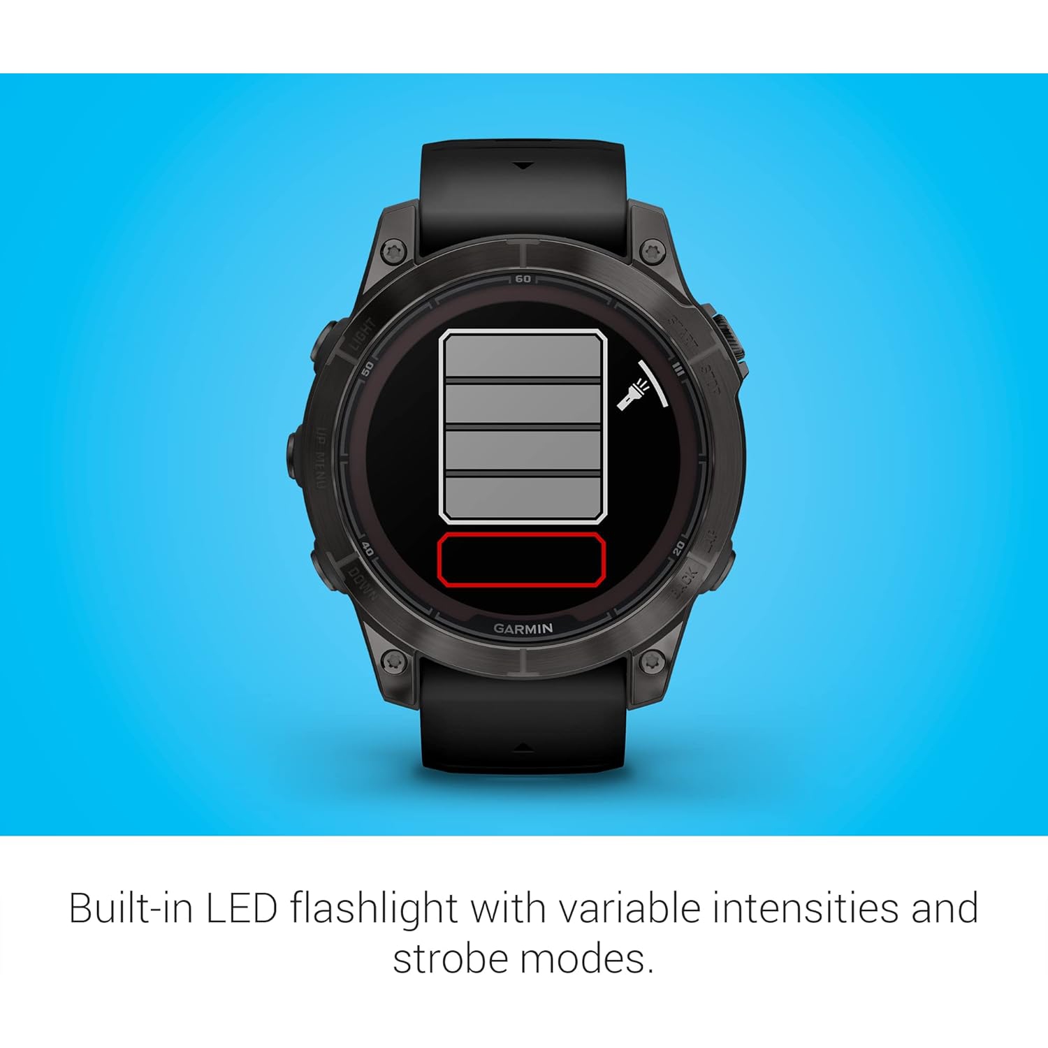 Garmin fēnix 7 Pro Sapphire Solar, montre intelligente GPS multisport, lampe de poche intégrée, capacité de recharge solaire, noir