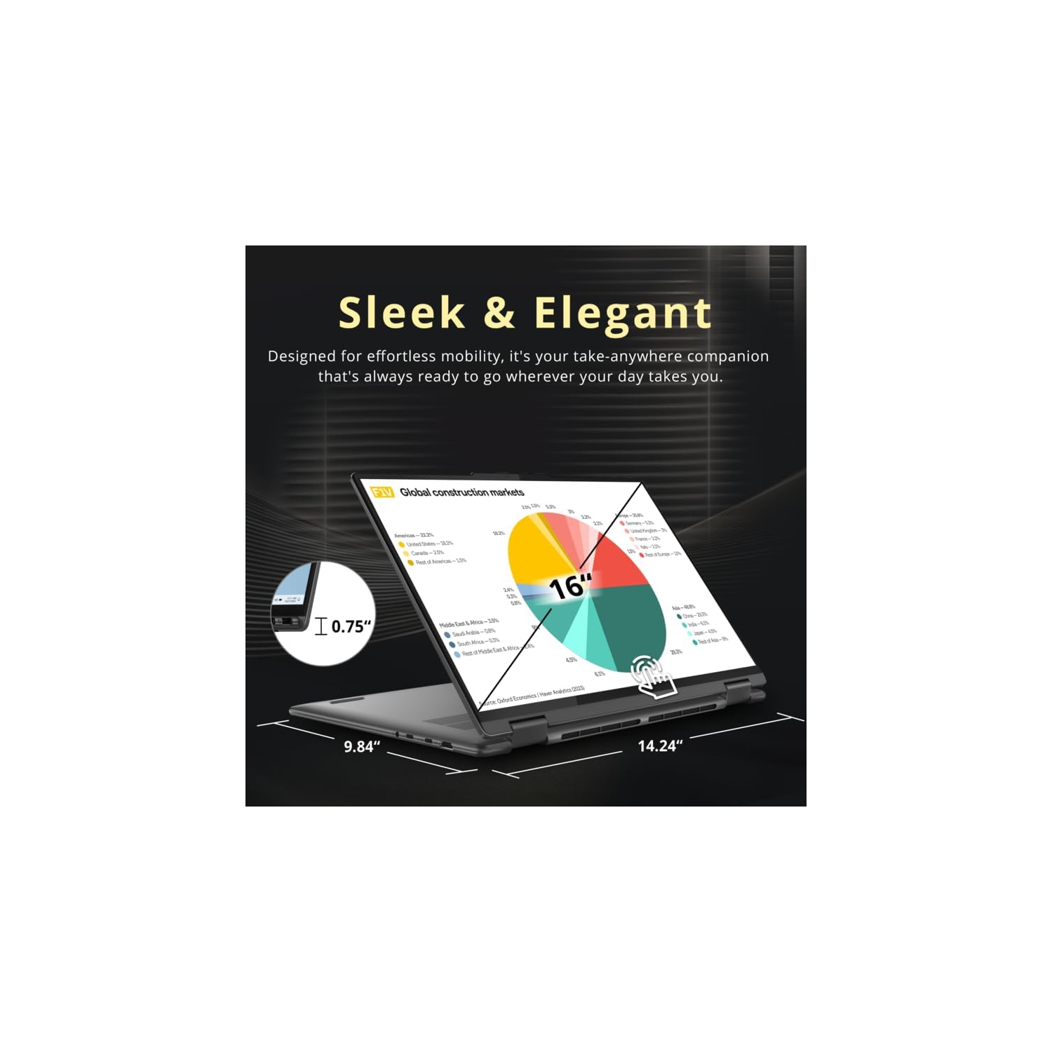 Open Box - Lenovo Yoga 7i 2-in-1 16" 2K Touchscreen Laptop, Intel Ultra 7 155U, 1TB SSD, 16GB LPDDR5X, Backlit Keyboard, Fingerprint Reader, WiFi 6E,