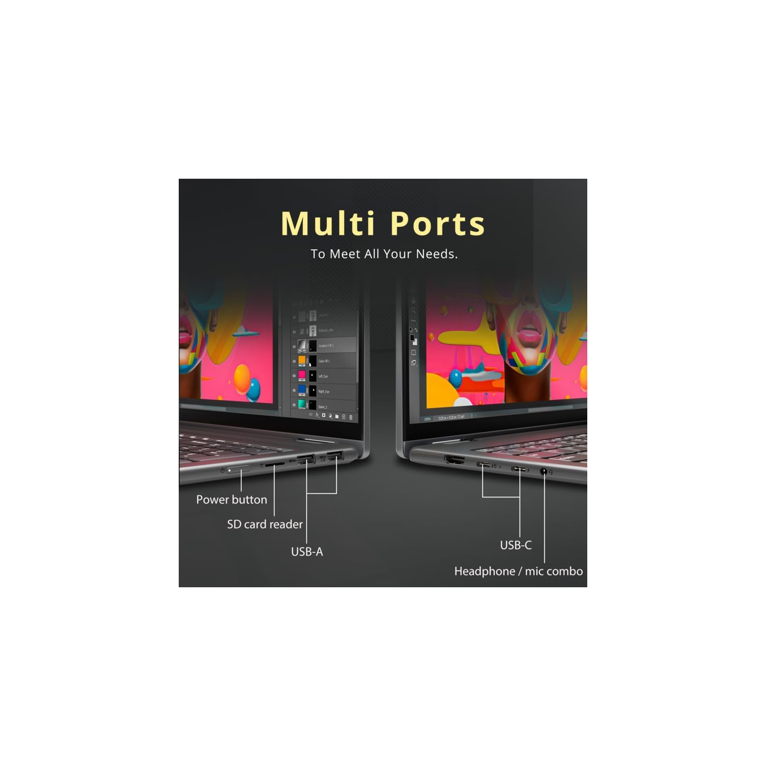 Open Box - Lenovo Yoga 7i 2-in-1 16" 2K Touchscreen Laptop, Intel Ultra 7 155U, 1TB SSD, 16GB LPDDR5X, Backlit Keyboard, Fingerprint Reader, WiFi 6E,