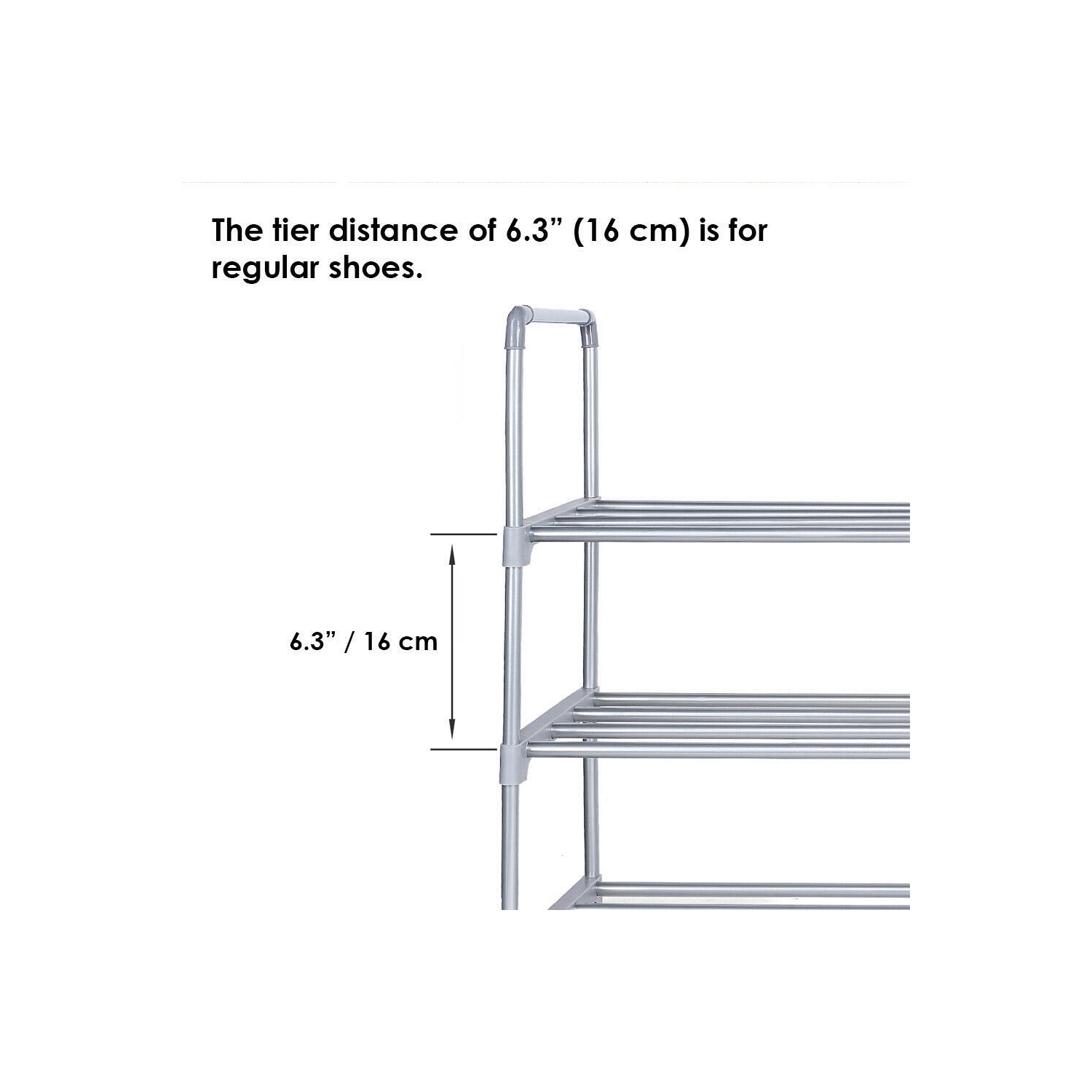 Étagère à chaussures à 3 87 niveaux, 18 6 paires, étagère de rangement pour chaussures, 35 long. X 11 larg. X 20 haut. Unité d'entrée empilable.