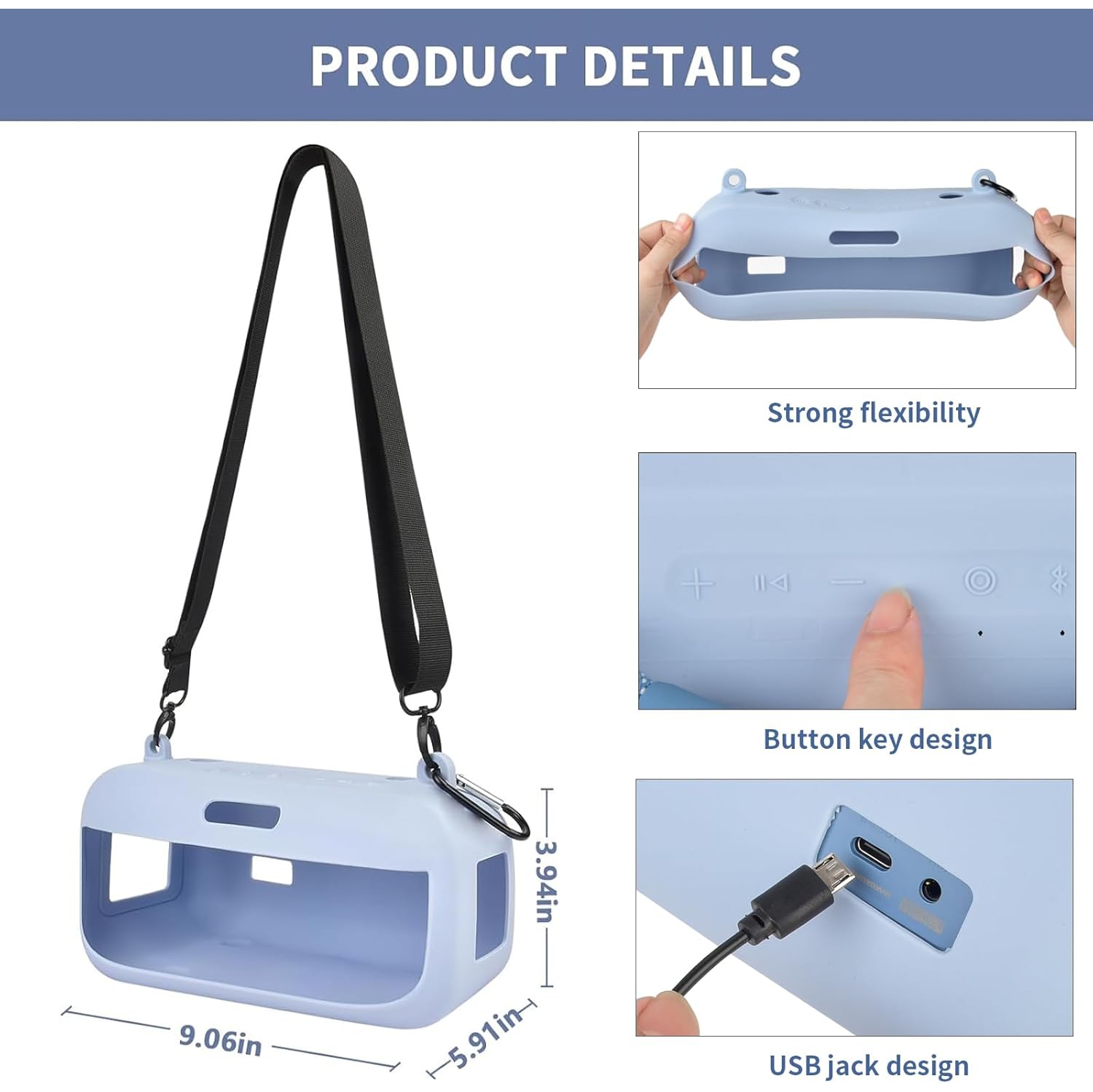 Silicone Case Compatible with Bose SoundLink Max Portable Speaker, Protective Cover for Bose SoundLink Speaker Accessories