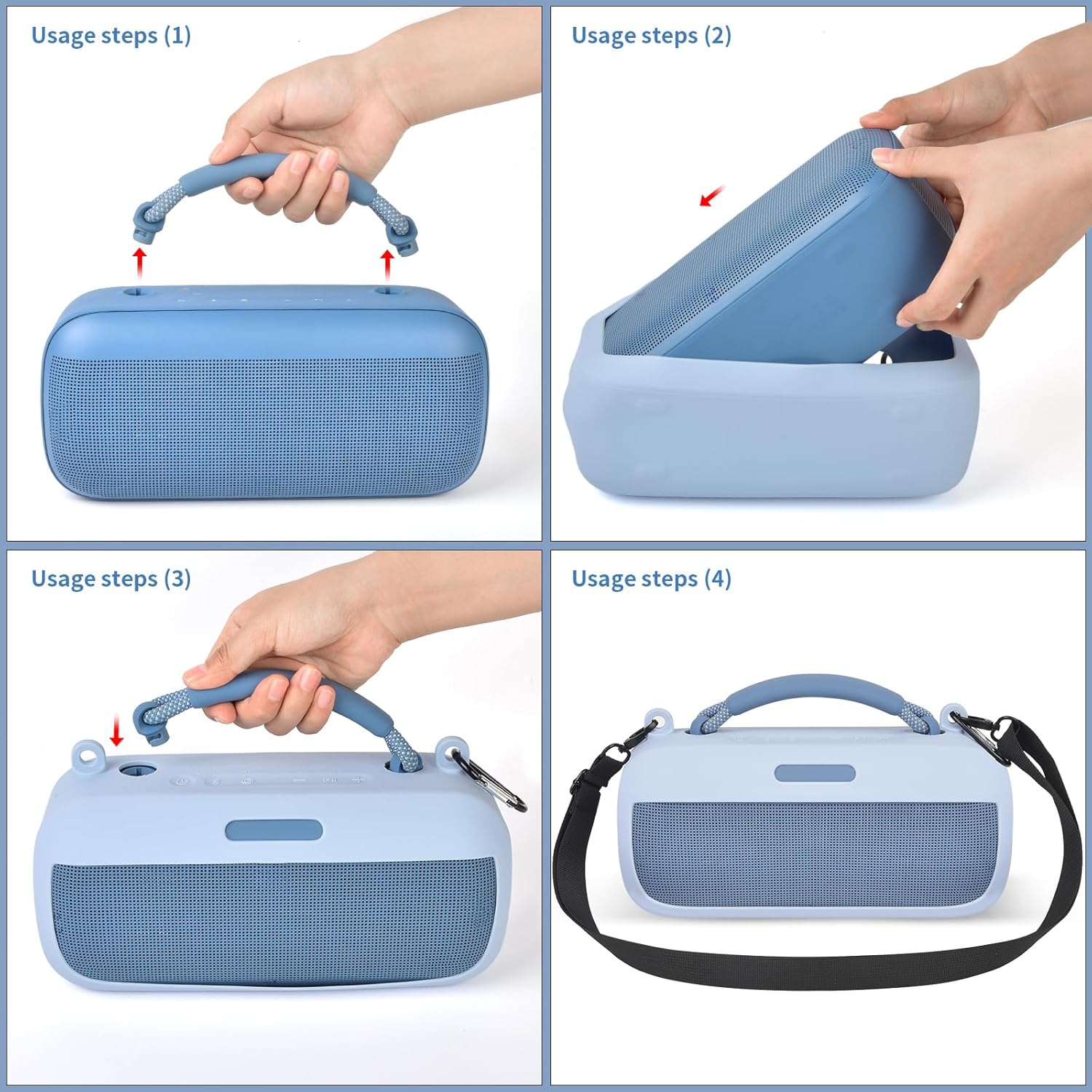 Silicone Case Compatible with Bose SoundLink Max Portable Speaker, Protective Cover for Bose SoundLink Speaker Accessories