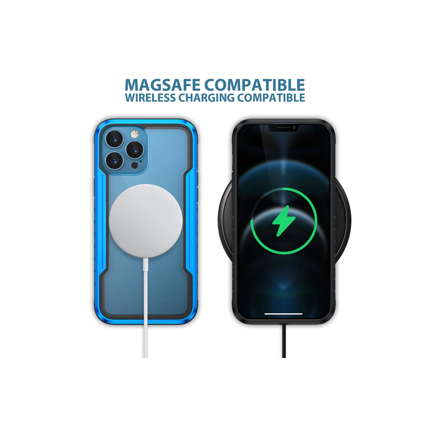 Suitable for iPhone 14 mobile phone case Metal magnetic mobile phone protective cover Anti-wear, anti-fall and anti-fingerprint - blue Magnetic type