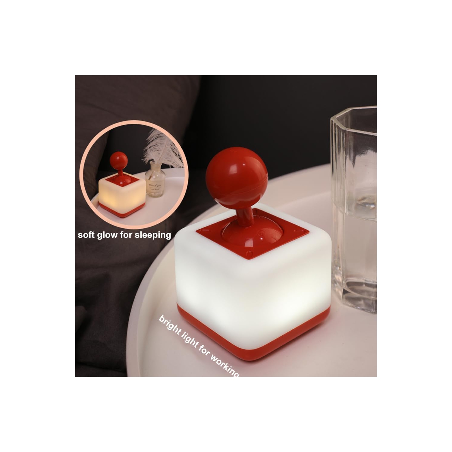 USB Toggle Rocker Switch Night Light Bedroom Sleep Light LED, 2 Light Modes, Suitable for Kids Toddler Boys Girls Birthday - Yellow