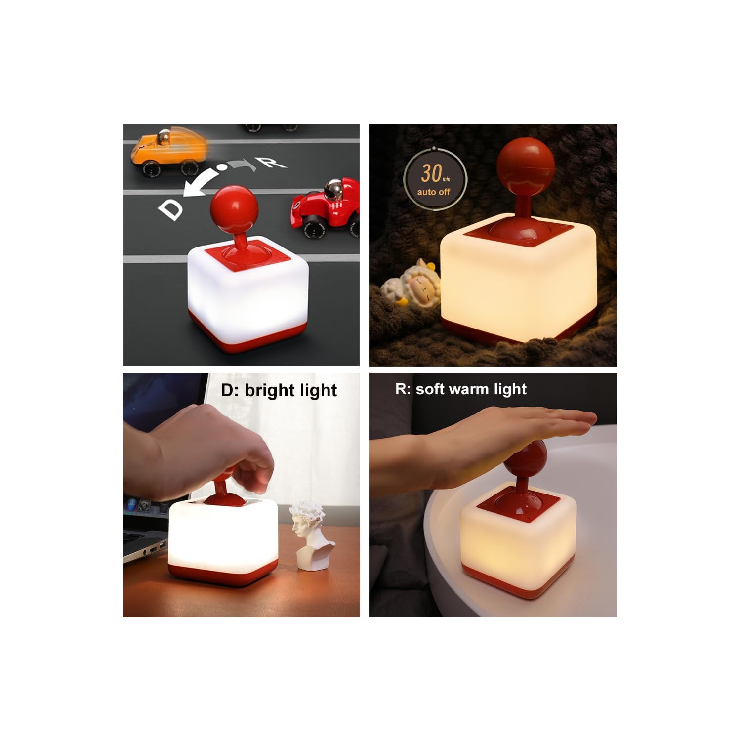 USB Toggle Rocker Switch Night Light Bedroom Sleep Light LED, 2 Light Modes, Suitable for Kids Toddler Boys Girls Birthday - Yellow