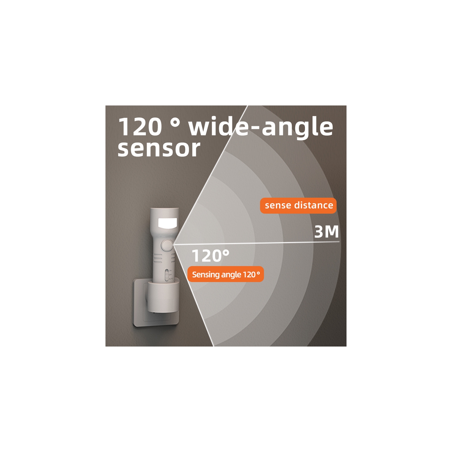 Modèle rechargeable avec lampe de poche, lampe de capteur de corps humain, veilleuse, veilleuse LED en cas de panne d'alimentation d'urgence, adapté