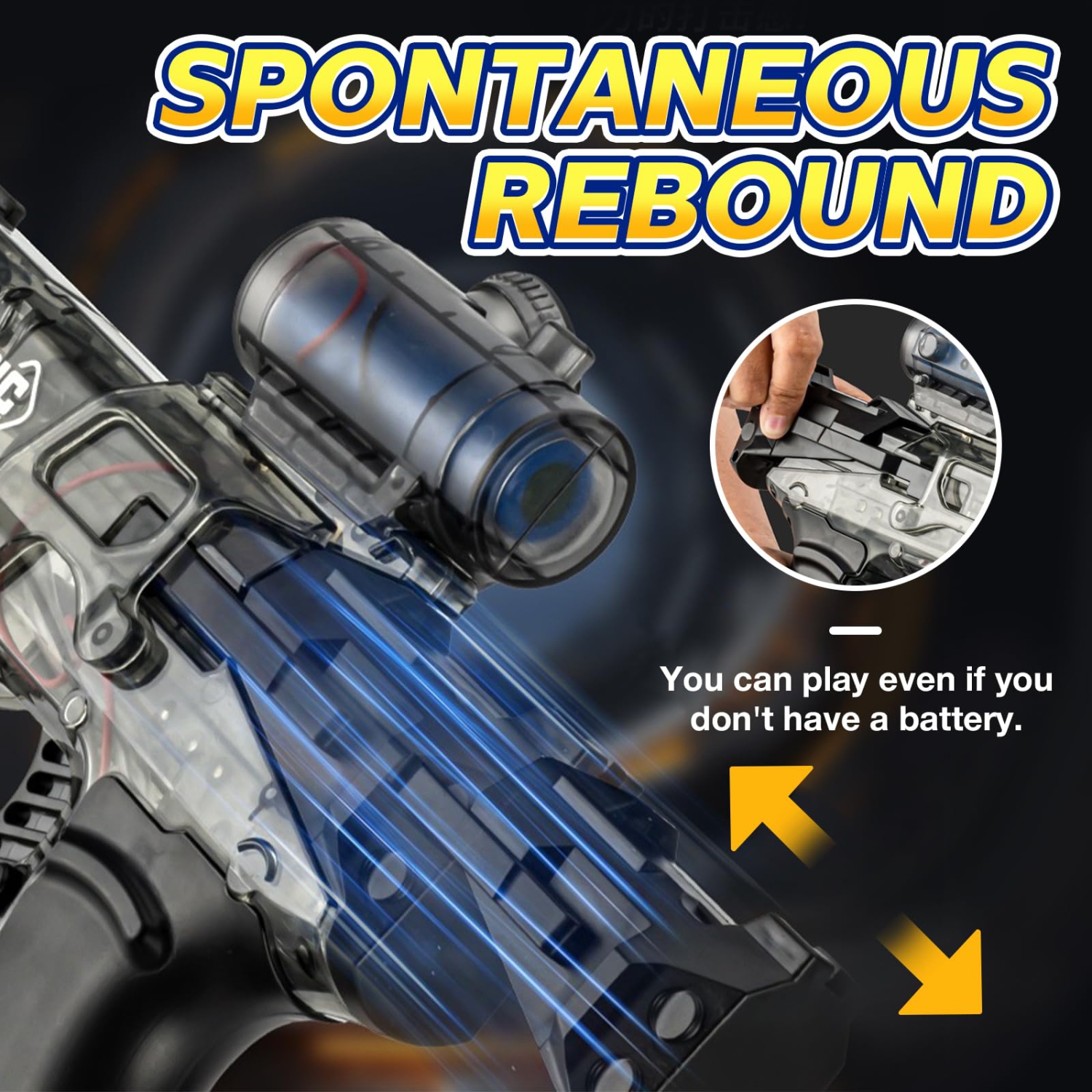 Ultimate Battle Blaster Electric Water Gun with Realistic Muzzle Flame, Large Capacity Water Spray Gun, Summer Outdoor Beach Pool Party Toy for