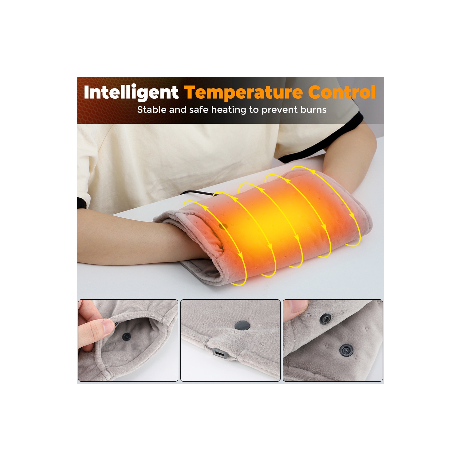 Electric Heating Muff, Heating Hand Warmer Electric Muff Plug in - Winter and Autumn Stable Heating Hand Warmer Intelligent(10.6" x 19.7")