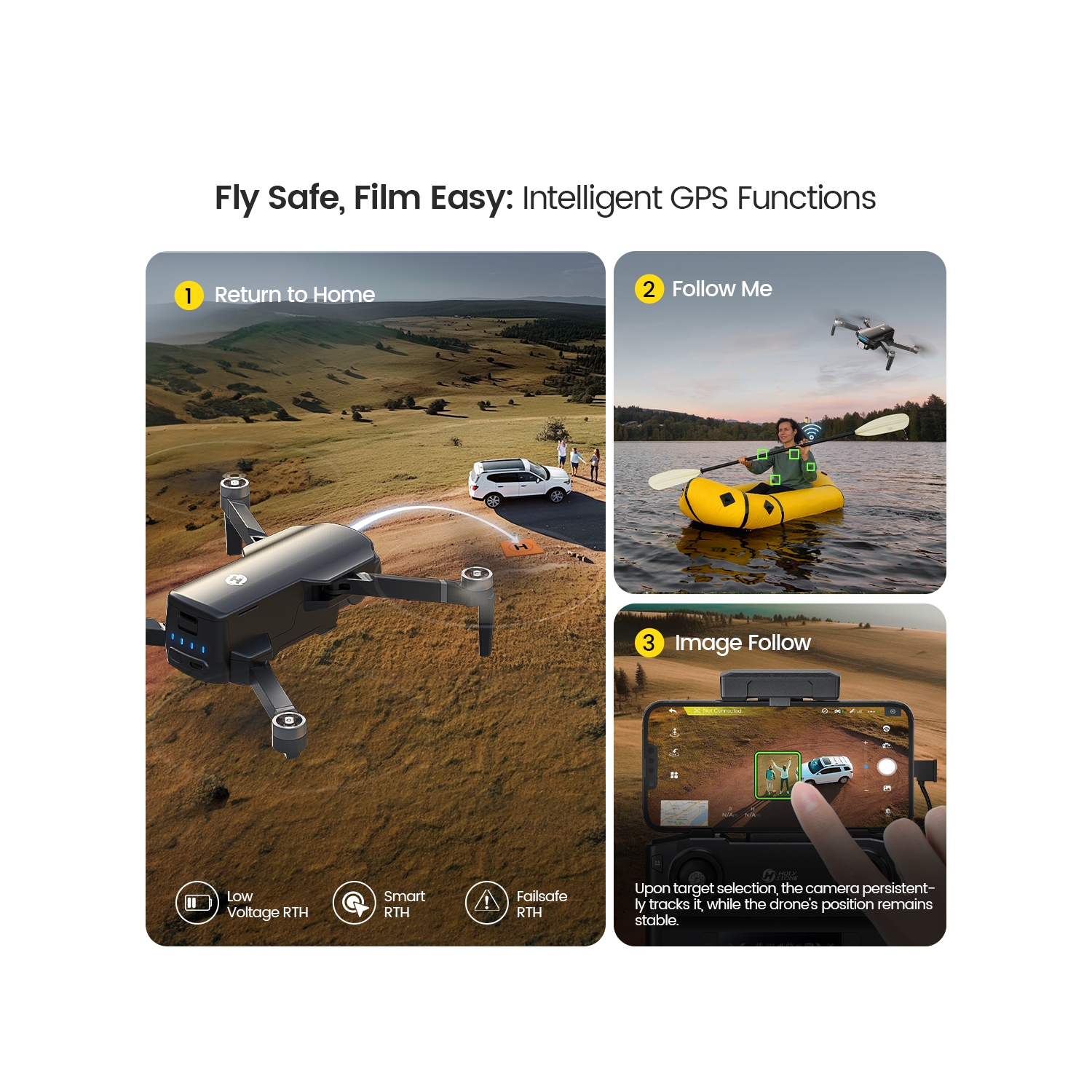 Holy Stone HS360S 249g GPS Drone for Adults Beginner with 4K UHD Camera, Foldable 5G FPV RC Quadcopter with 10000 Feet Control Range, Brushless