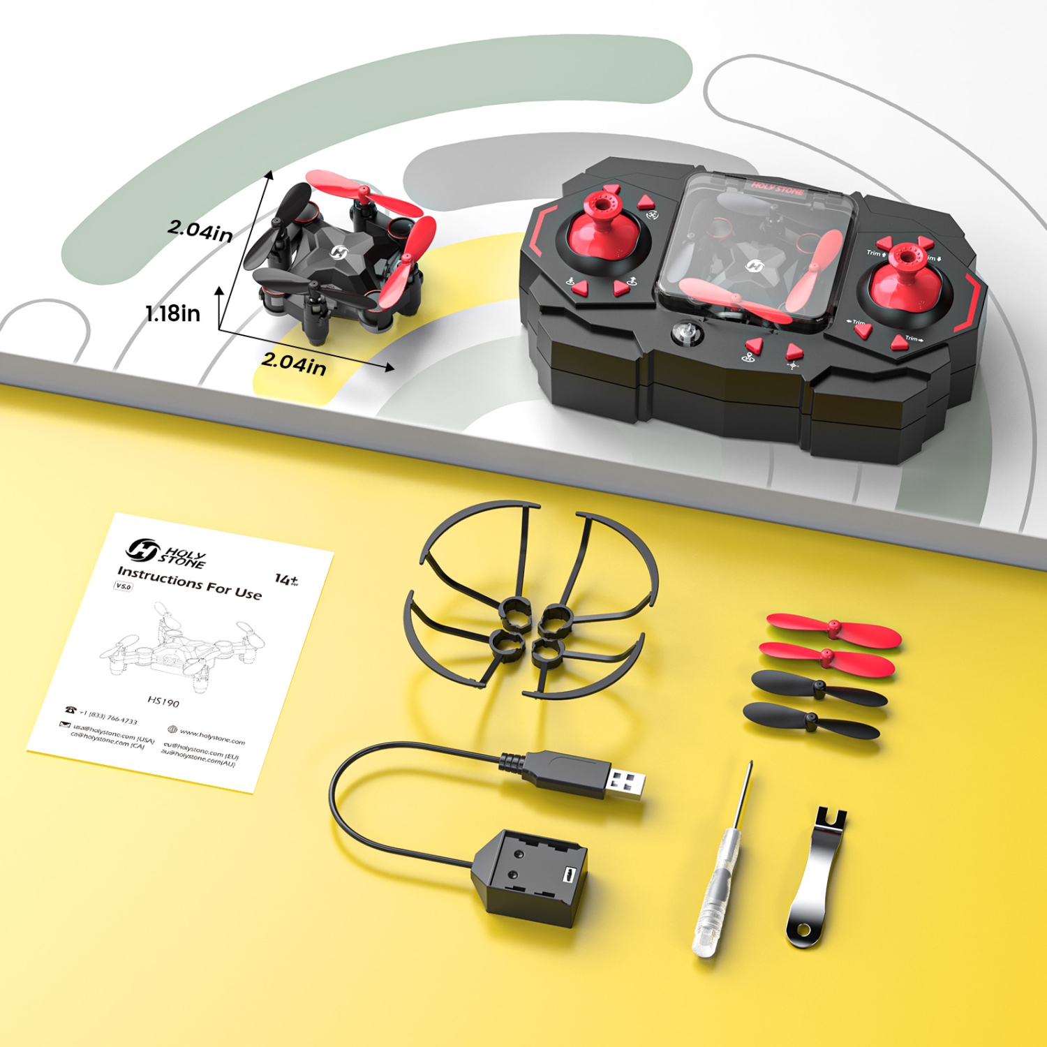 Holy Stone HS190 Foldable Mini Drone Under 249g for Kids Beginners,RC Nano Quadcopter with Altitude Hold,3D Flips,High Speeds Rotation,Throw to Go,