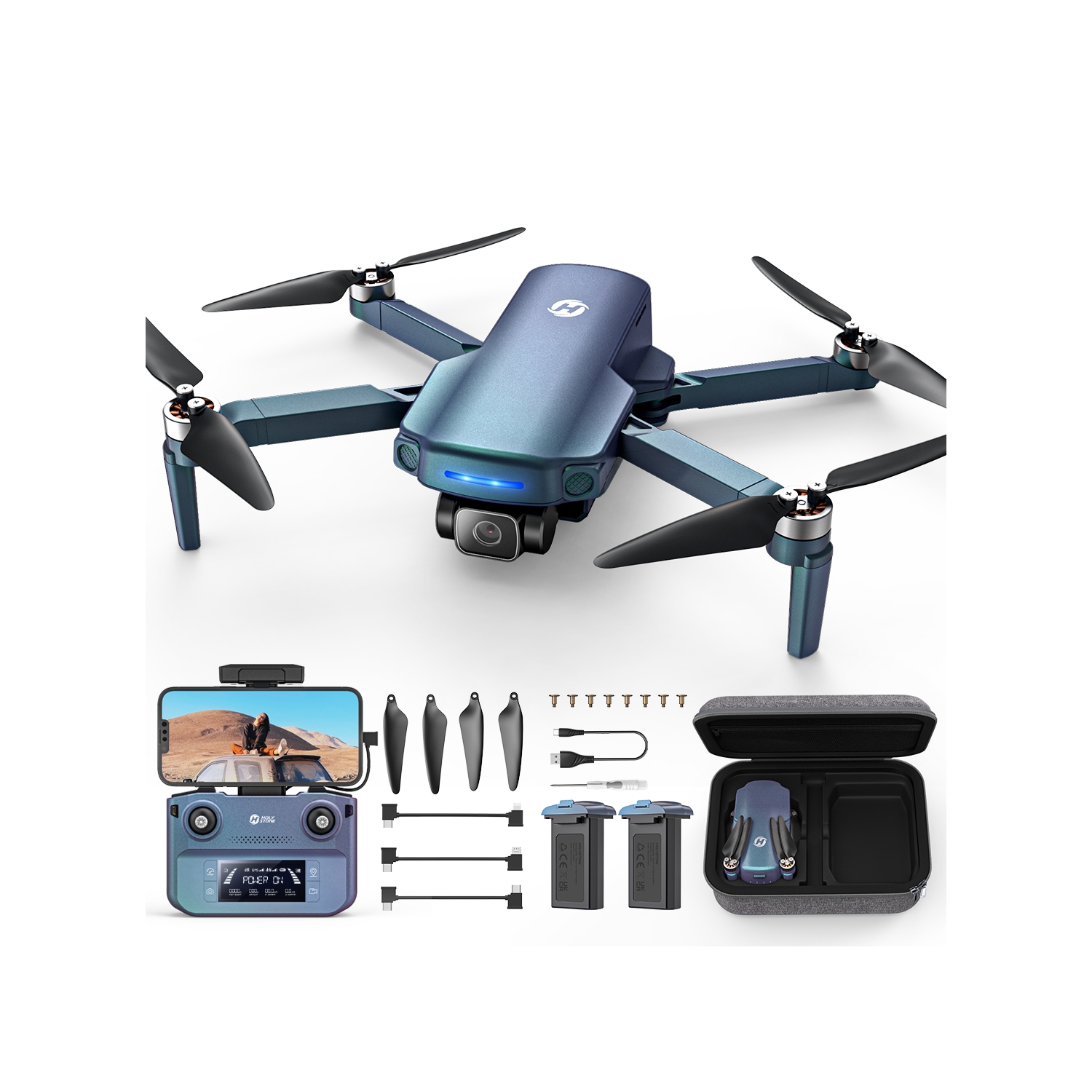 Holy Stone HS360S GPS Drone Under 249g for Adults Beginner with 4K UHD Camera,Foldable 5G FPV RC Quadcopter with 10000 Feet Control Range, Follow Me,