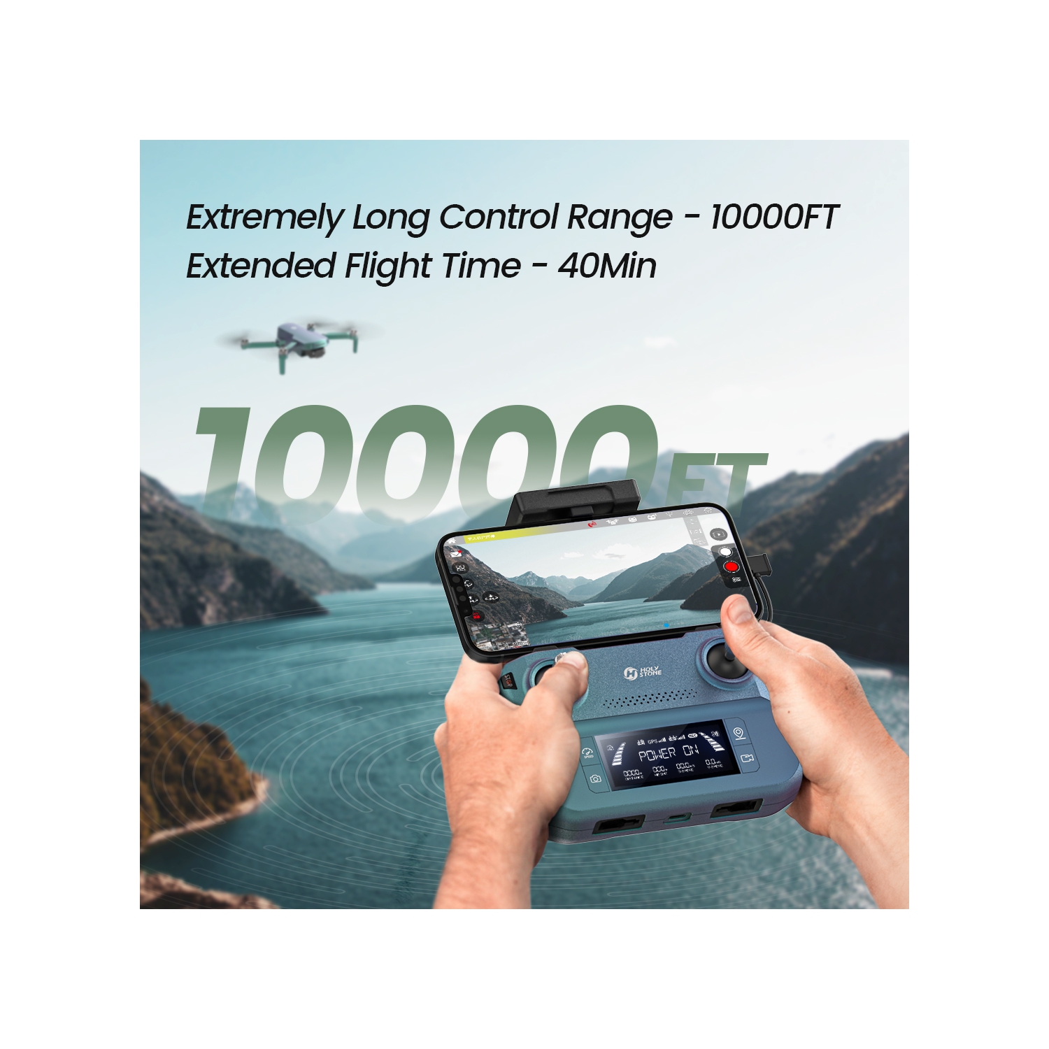 Holy Stone HS360S GPS Drone Under 249g for Adults Beginner with 4K UHD Camera,Foldable 5G FPV RC Quadcopter with 10000 Feet Control Range, Follow Me,