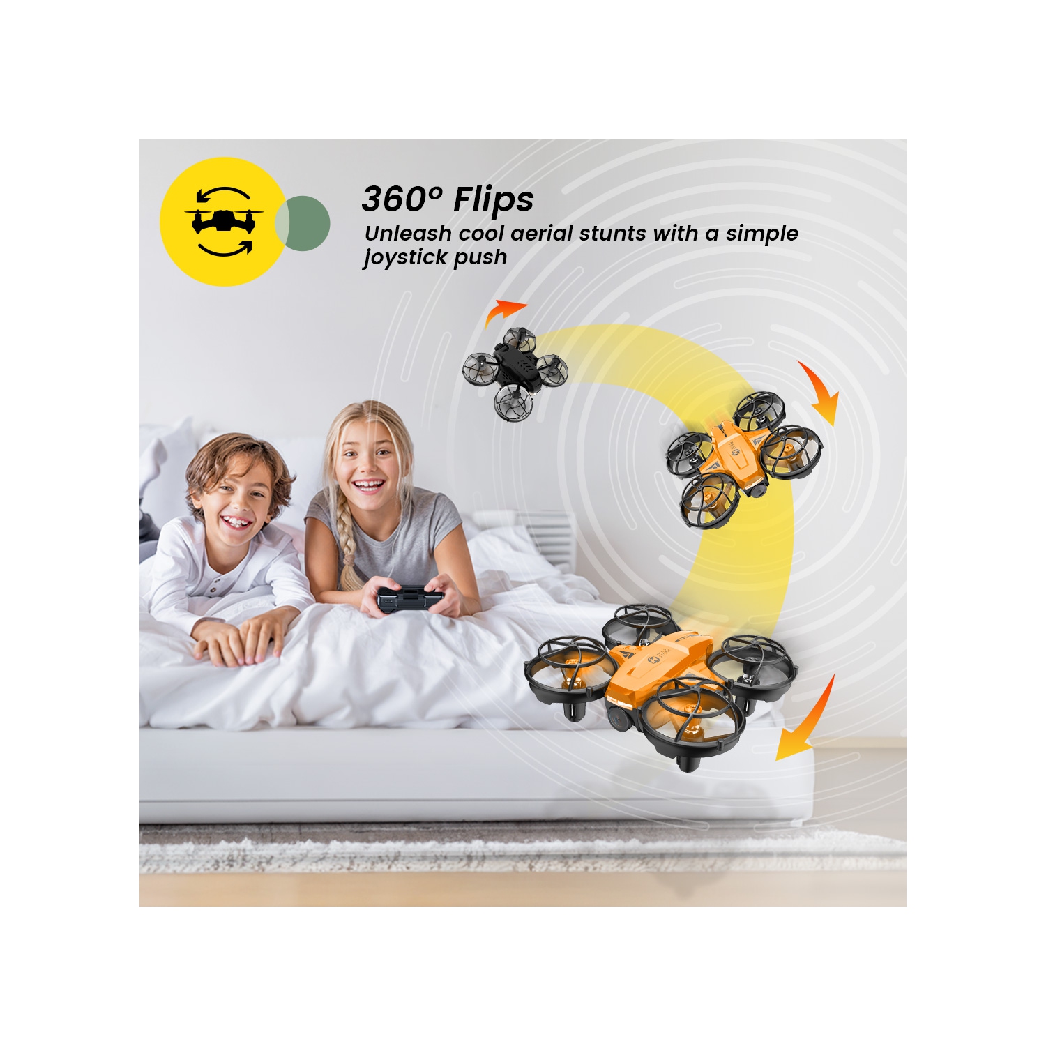 Holy Stone HS420 Mini Drone Under 249g with HD FPV Camera for Kids Adults Beginners, Pocket RC Quadcopter, Toss to Launch, Gesture Selfie, High Speed