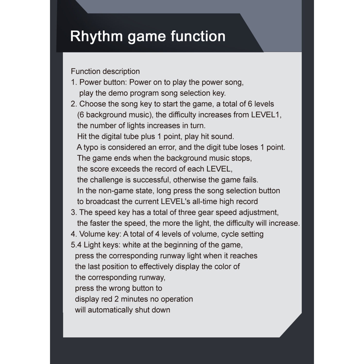 Rhythm dance music game console, children's electronic music toys, stress relief, children's handheld games, game consoles, birthday gifts for boys