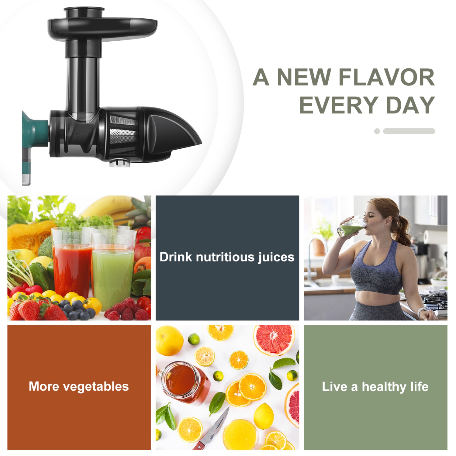 Accessoires à jus masticateurs pour batteur de KitchenAid, spirales à 7 segments, pièces d'extracteur à jus lent avec brosse, facile à nettoyer et à