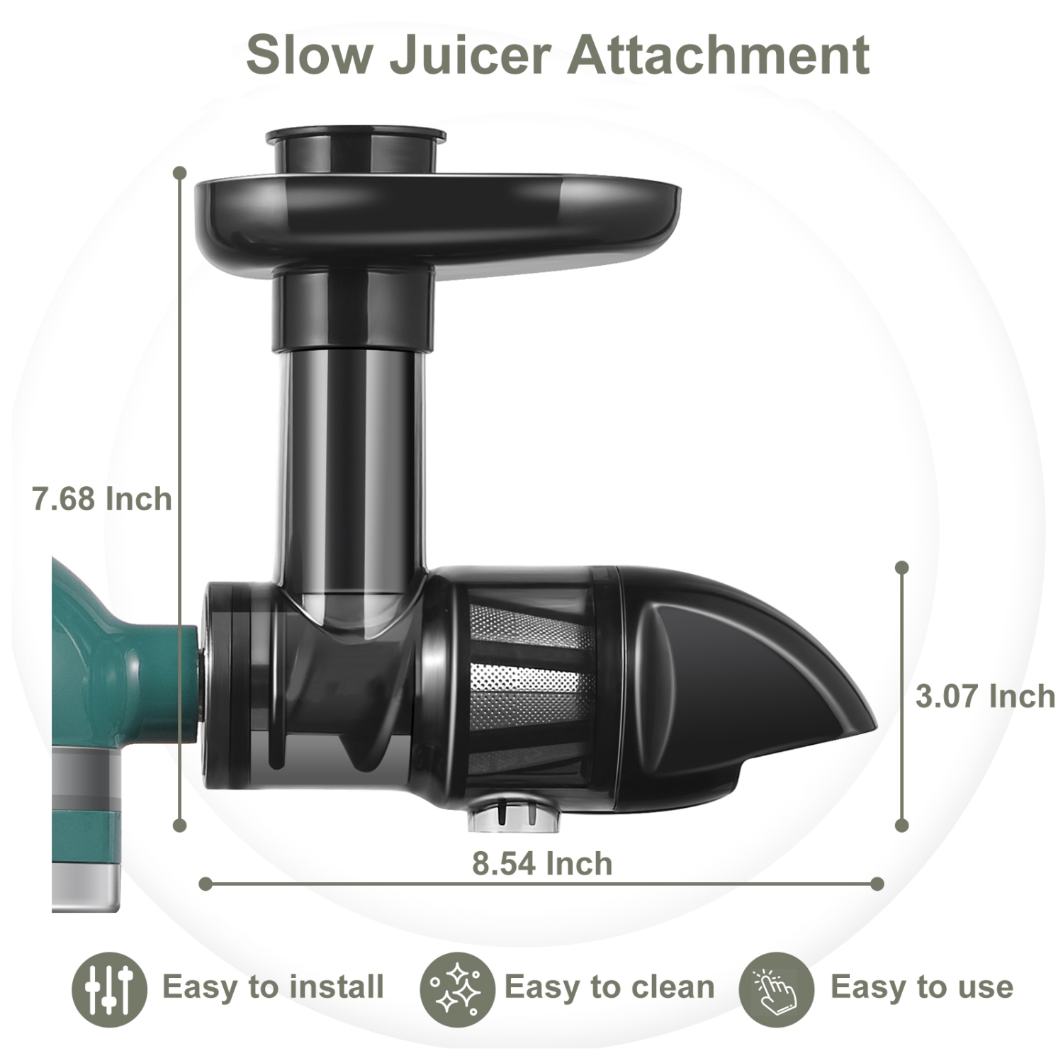 Accessoires à jus masticateurs pour batteur de KitchenAid, spirales à 7 segments, pièces d'extracteur à jus lent avec brosse, facile à nettoyer et à