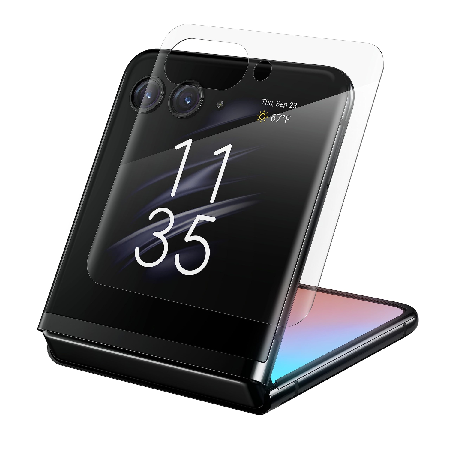 Protecteur d'écran InvisibleShield Fusion Curve de ZAGG pour Razr+ de Motorola