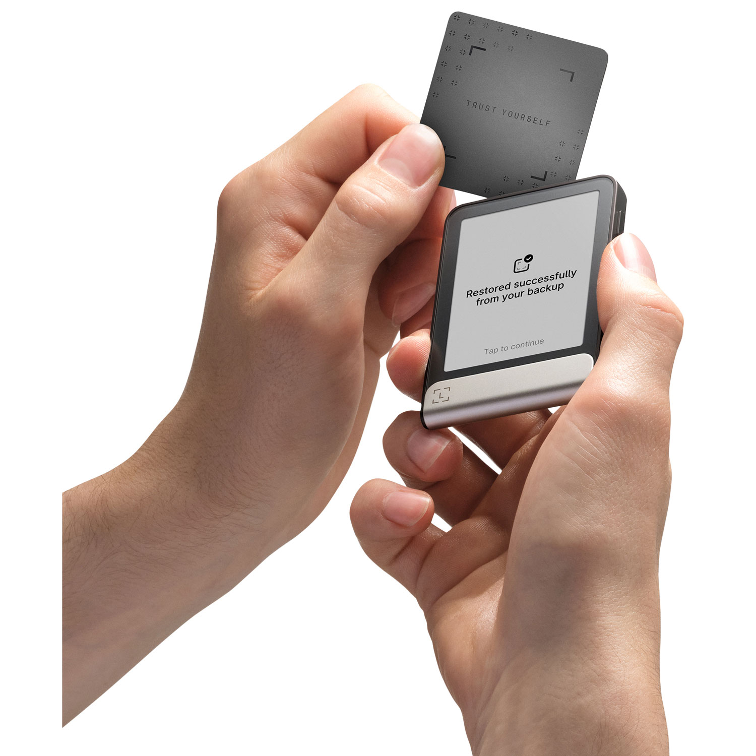 Portefeuille physique de cryptomonnaie à encre électronique 2,84 po USB-C/Bluetooth avec clé de récupération Flex de Ledger - Graphite