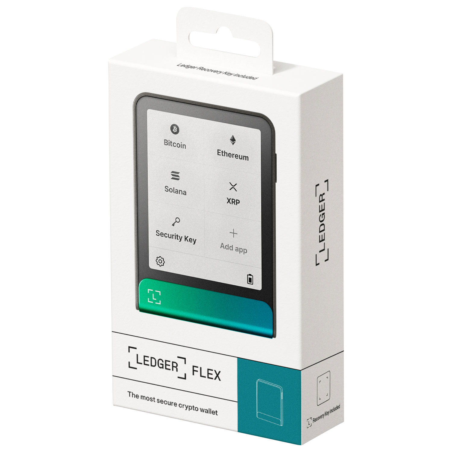 Ledger Flex 2.84" E-Ink Crypto Hardware Wallet USB-C/Bluetooth with Recovery Key - Oxidate Green
