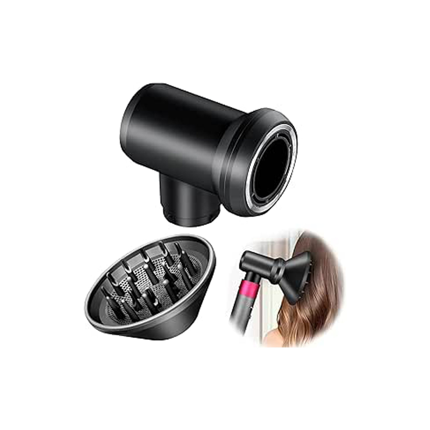 Diffuser and Adaptor for Dyson Airwrap Styler | Converts Airwrap Styler into Hair Dryer Combination | Compatible Hair Styling Tool Accessories for