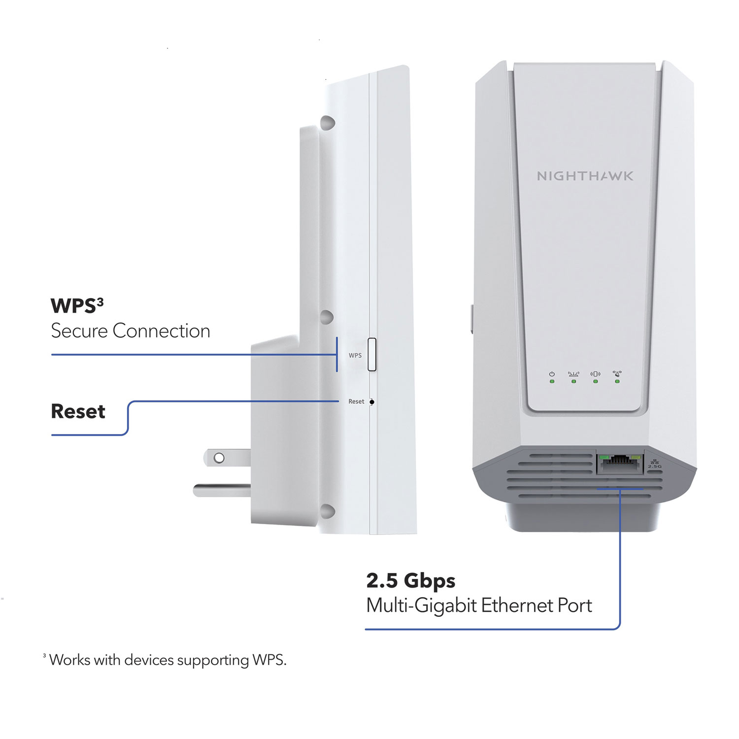 Prolongateur de portée bibande Wi-Fi 7 Nighthawk BE5000 de NETGEAR