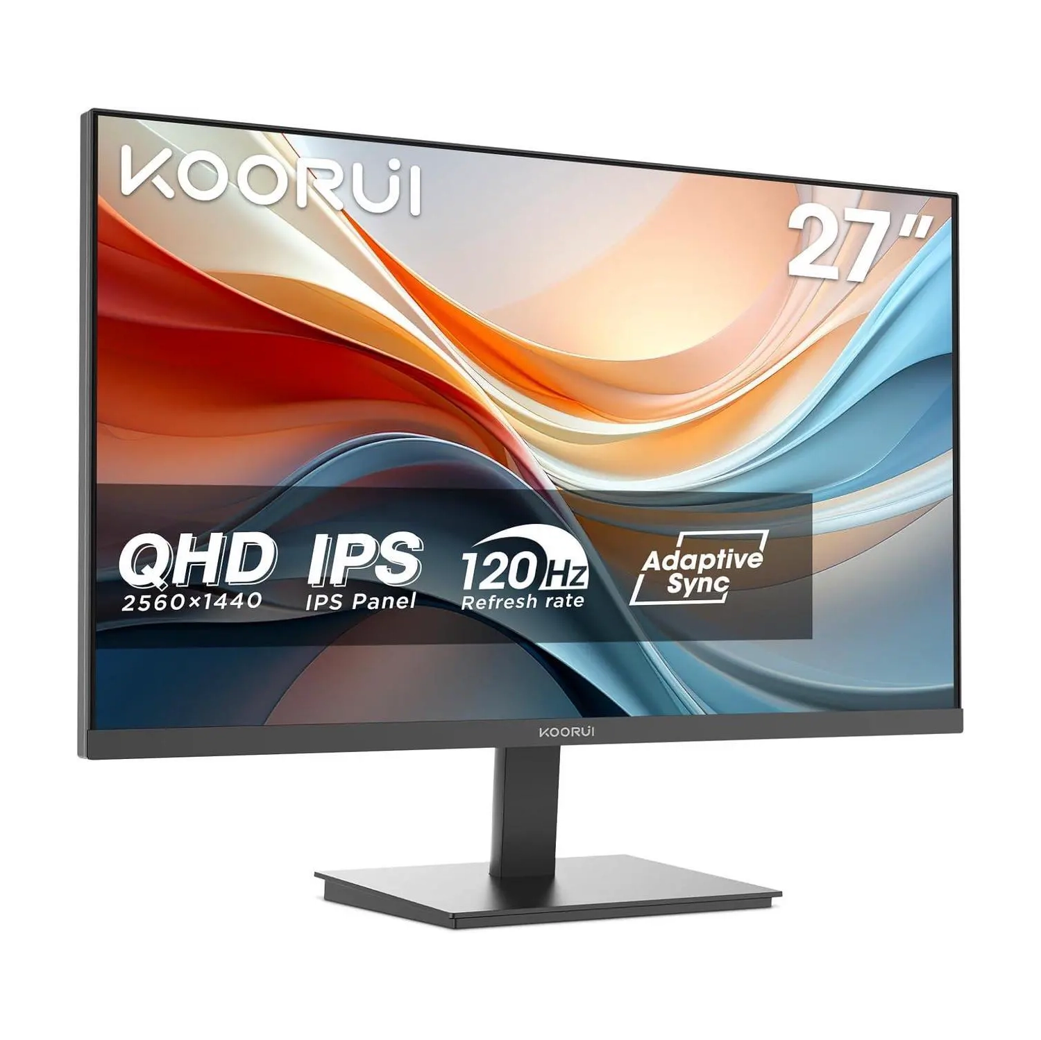 KOORUI 27" 2560 x 1440 120 Hz IPS Gaming Monitor 1 ms 99% SRGB Flat Panel E2721H