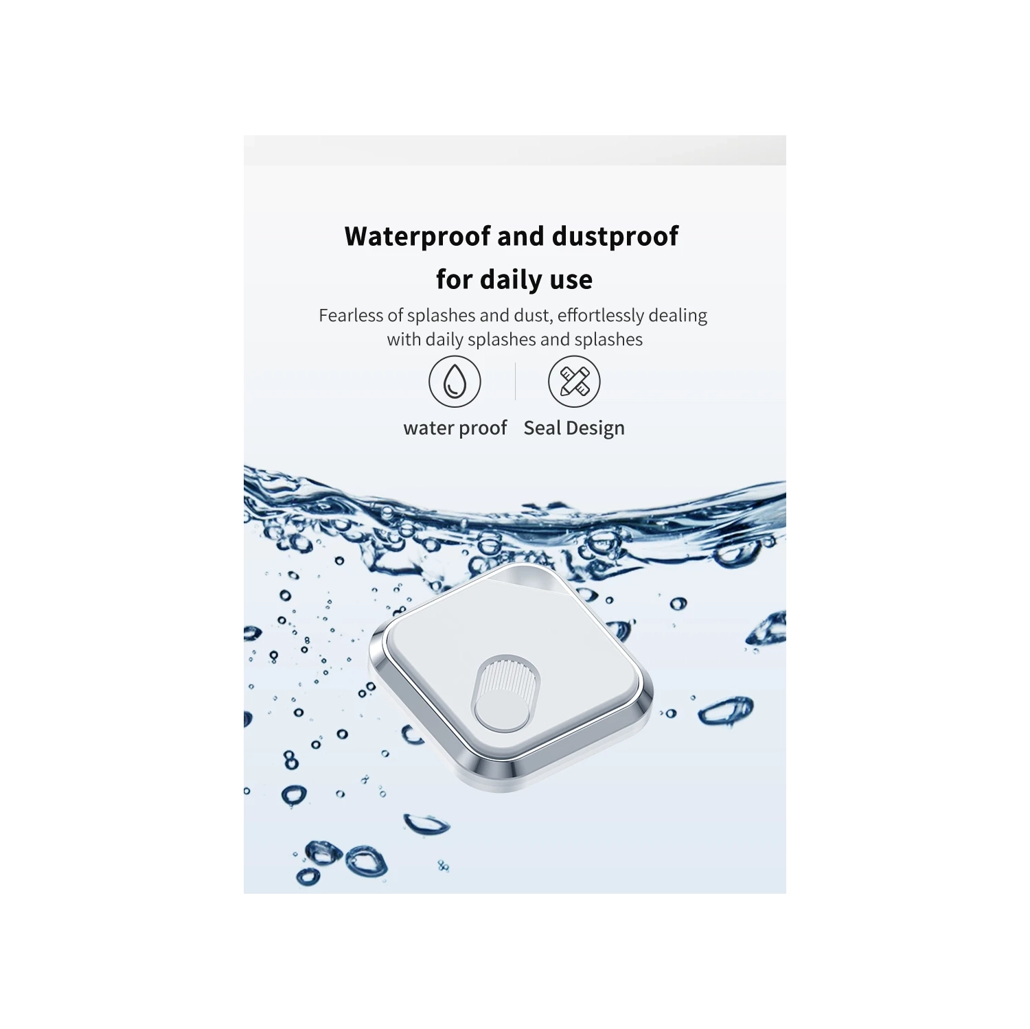 Dispositif intelligent anti-perte AirTag, localisateur mondial d'artéfacts, détecteur d'animaux, plateforme Apple iOS - Blanc