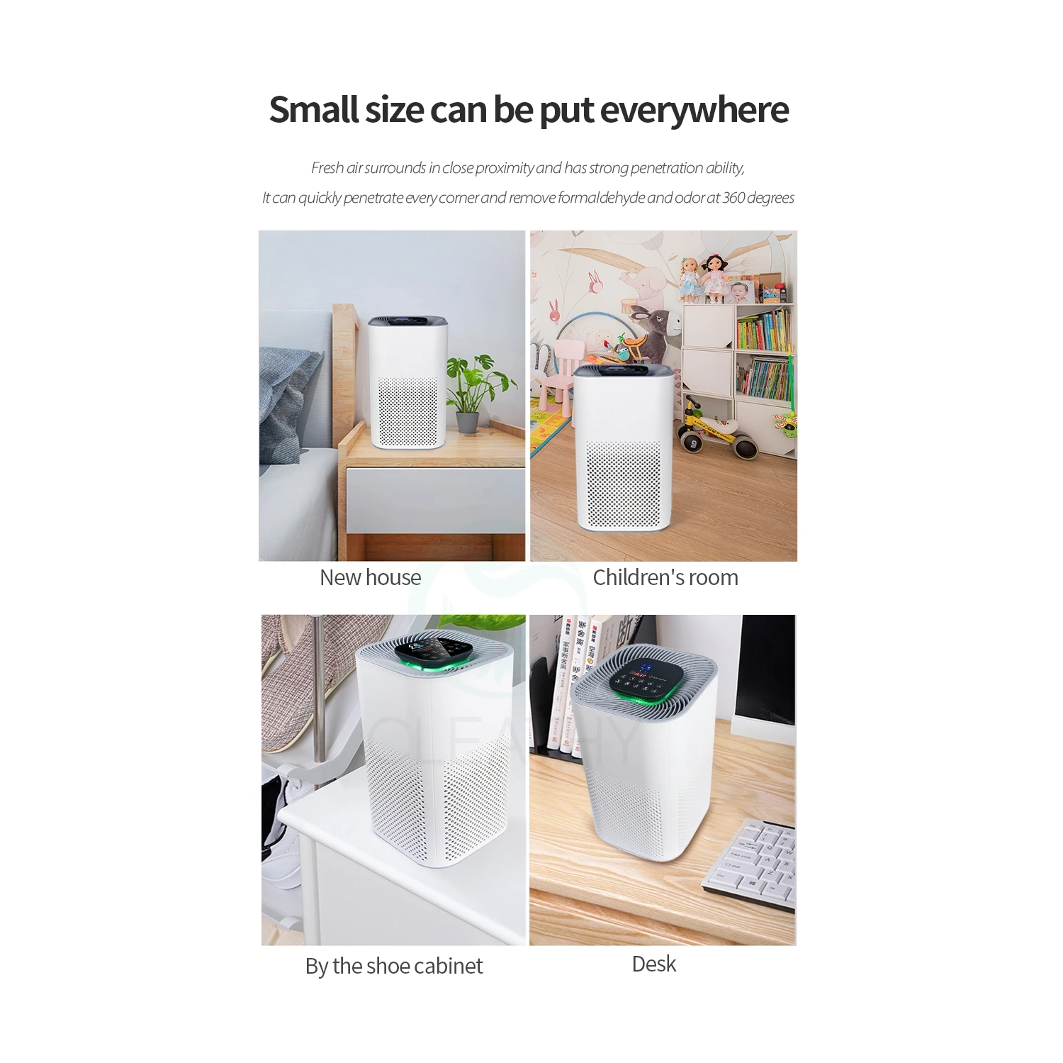 Formaldehyde removal office household purifier indoor 40 cubic meters of silent air sterilization and disinfection negative ion purification