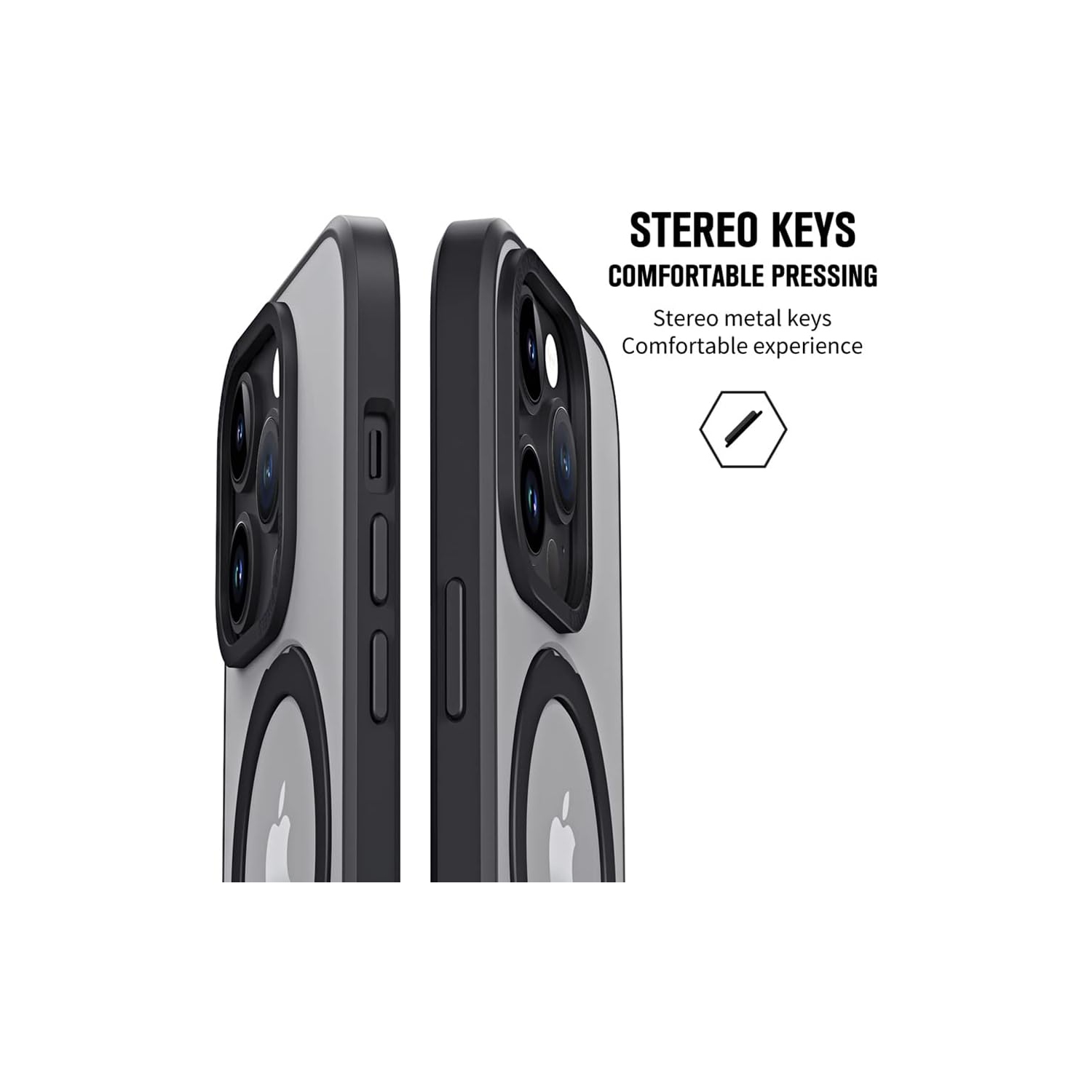 ForiPhone 16promaxmobile phone case, magnetic hidden ring holder, mobile phone case, transparent anti-fall Apple protective case, transparent