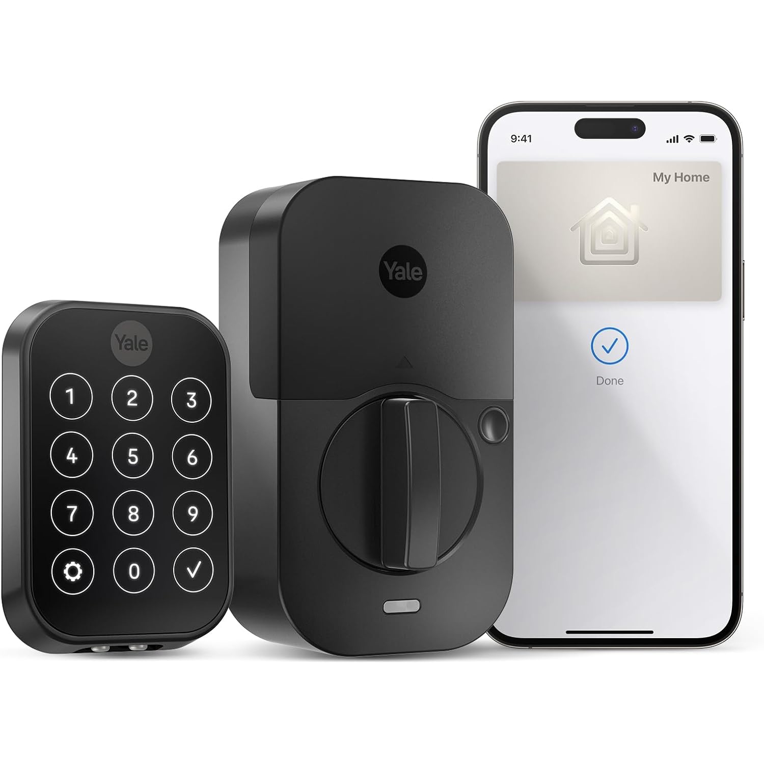 Serrure Assure Lock 2 Plus de Yale avec clés et Wi-Fi - Suède noir