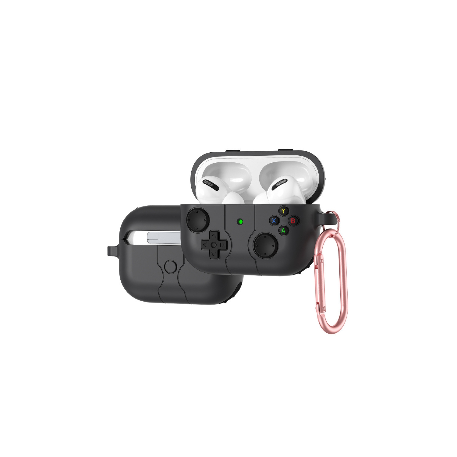 Protective case for airpods pro/pro2, heavy duty case with keychain - case only