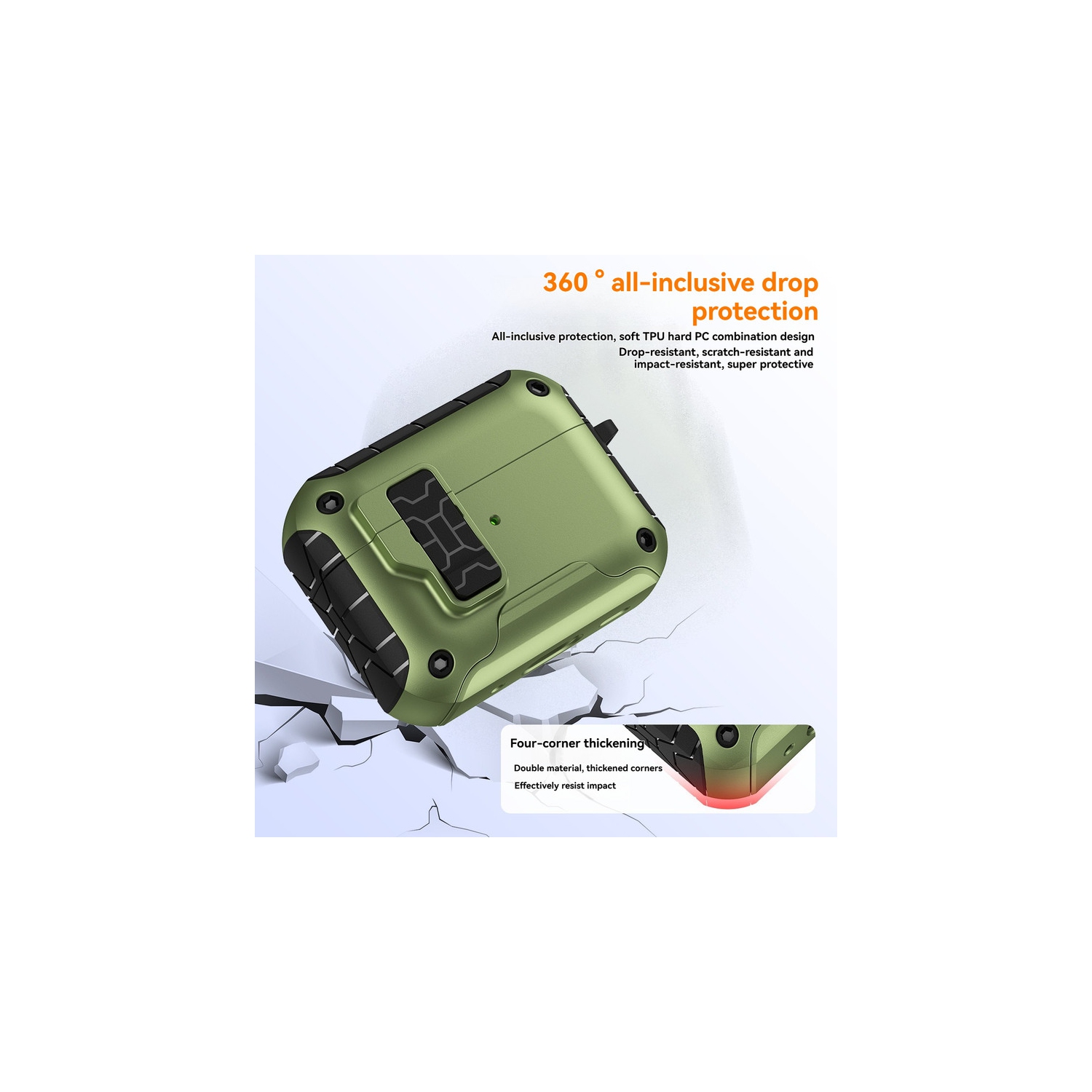 Earphone case for AirPods 4 Bluetooth earphone case, snap-on - earphone case only