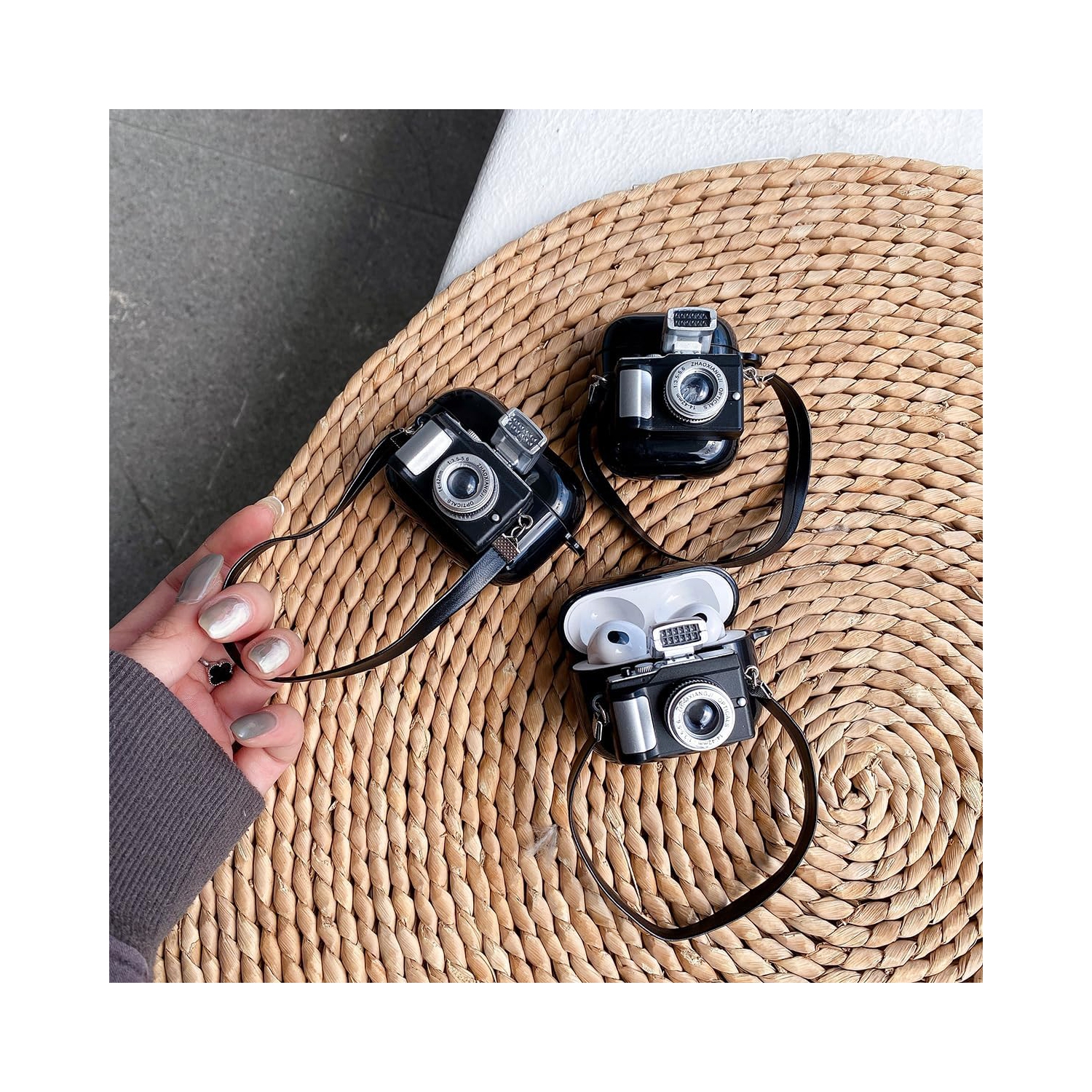 Flash camera shape, suitable for airpods 1/2 soft shell Apple earphone protective cover - earphone protective cover only