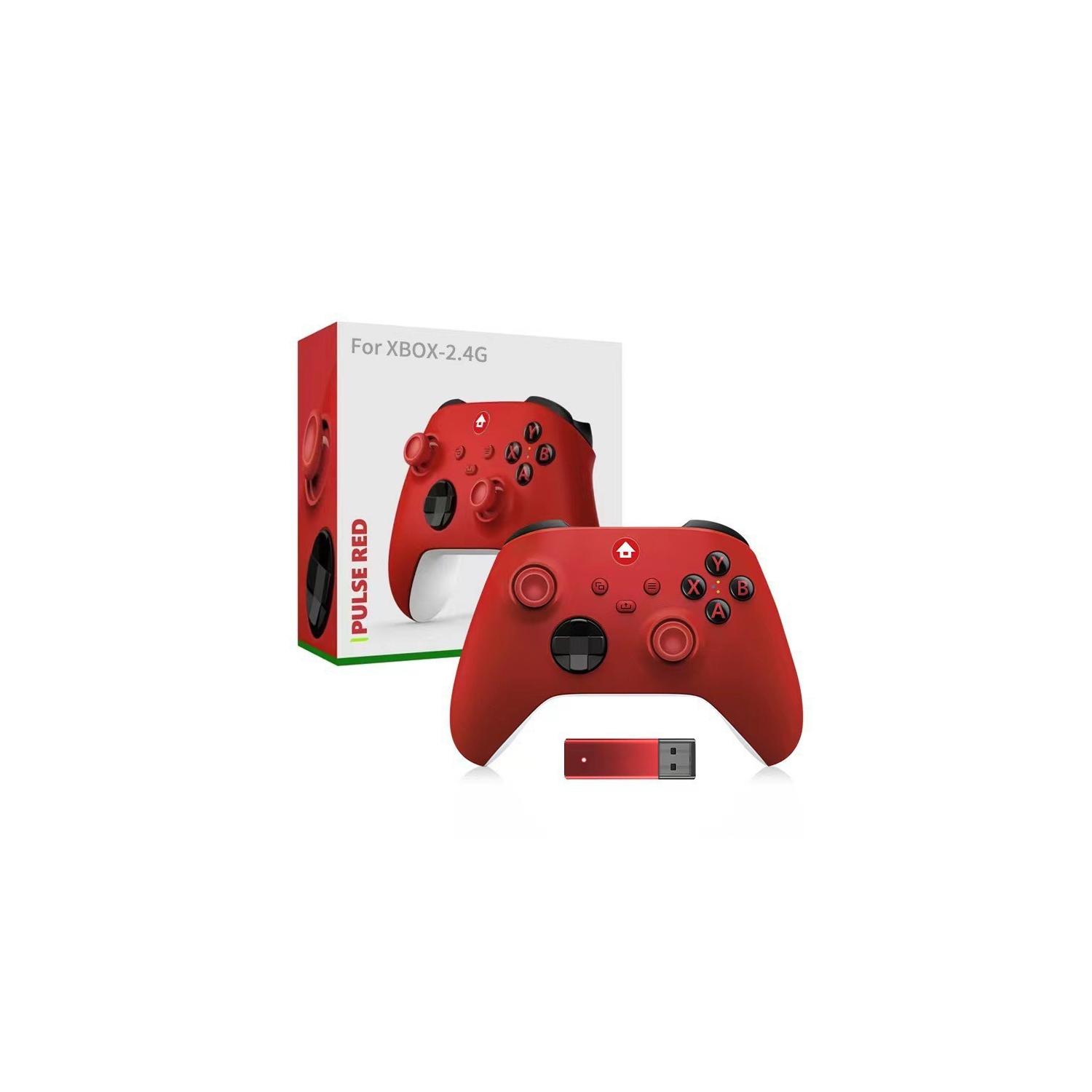 Manette sans fil 2,4 GHz pour Xbox Series X/S, moteur de vibration à gâchette, compatibilité multiplateforme, autonomie de batterie longue durée,