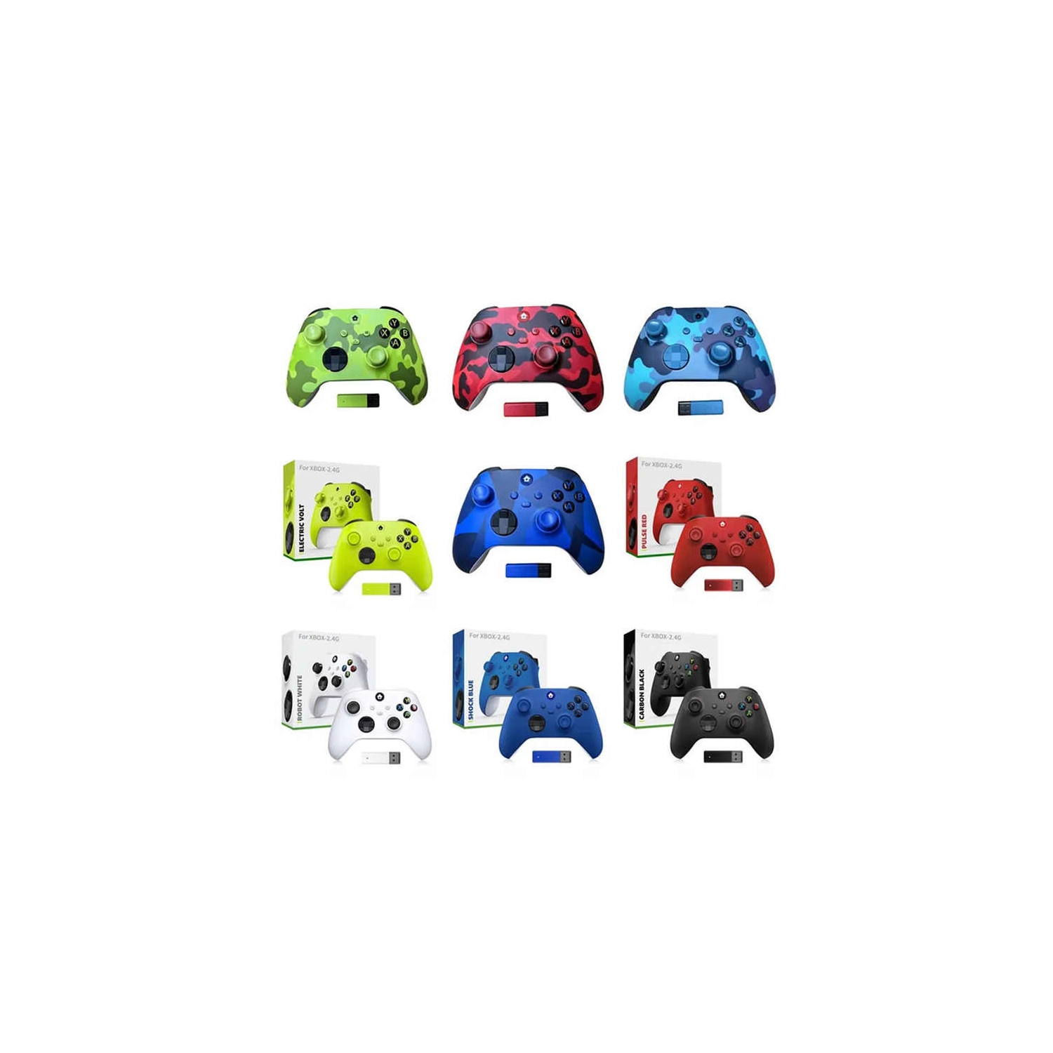Xbox Series X/S wireless 2.4G controller, trigger vibration motor, multi-platform compatibility, long-lasting battery life, supports Xbox/PC/ - white