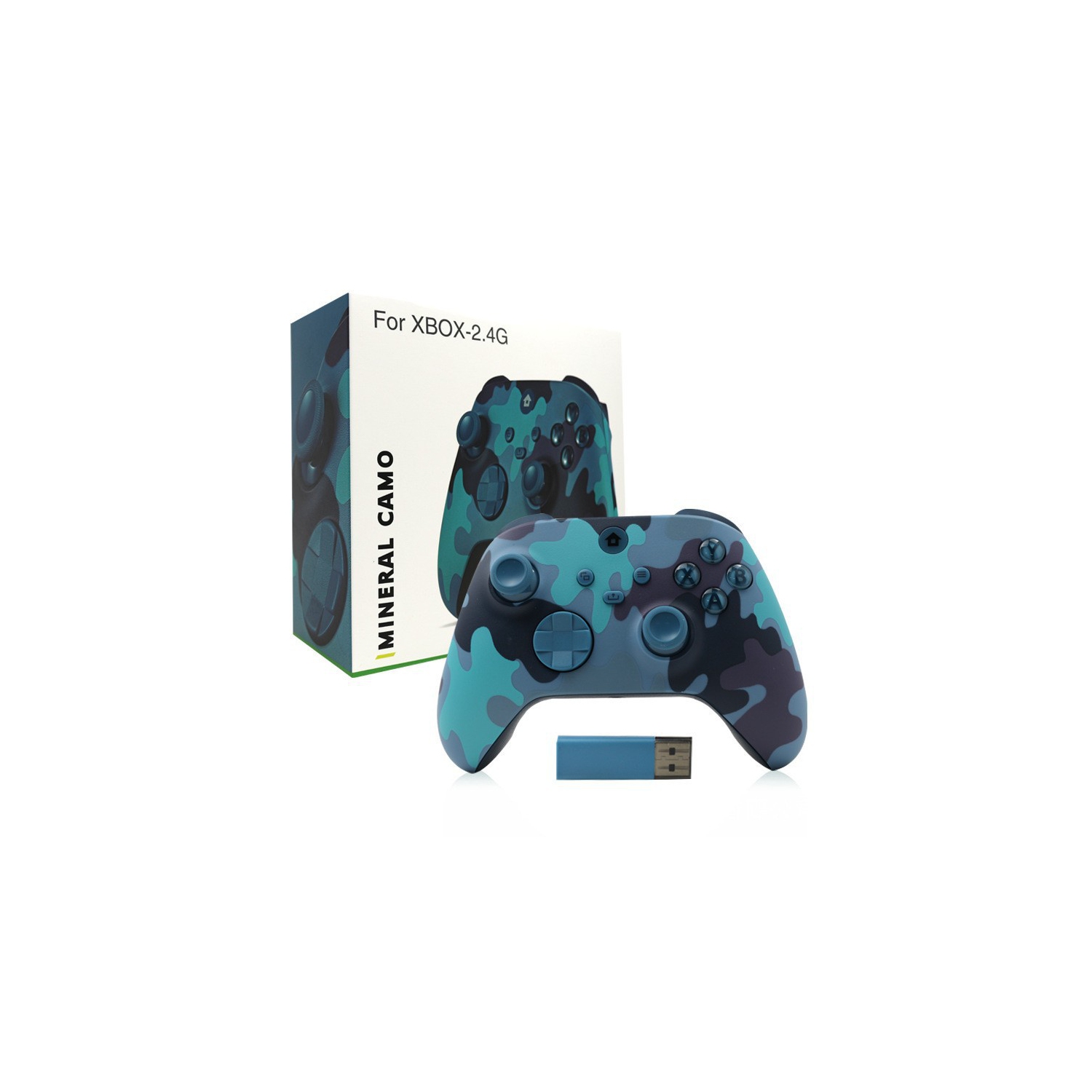 Manette sans fil 2,4 GHz pour Xbox Series X/S, moteur de vibration de gâchette, compatibilité multiplateforme, autonomie de batterie longue durée,