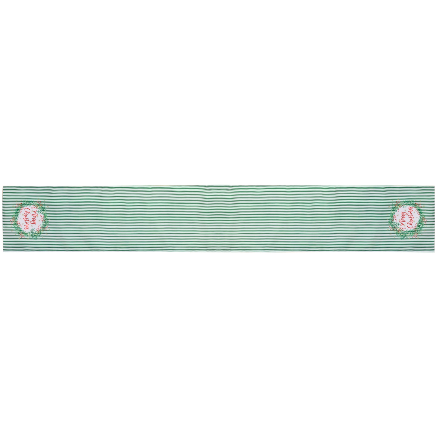 Striped Merry Christmas Rectangular Table Runner - 90"