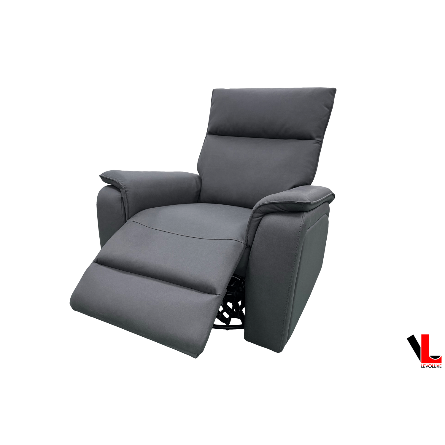 Levoluxe Sereno 36" Jaxxon Smoke Power Swivel Glider Reclining Chair