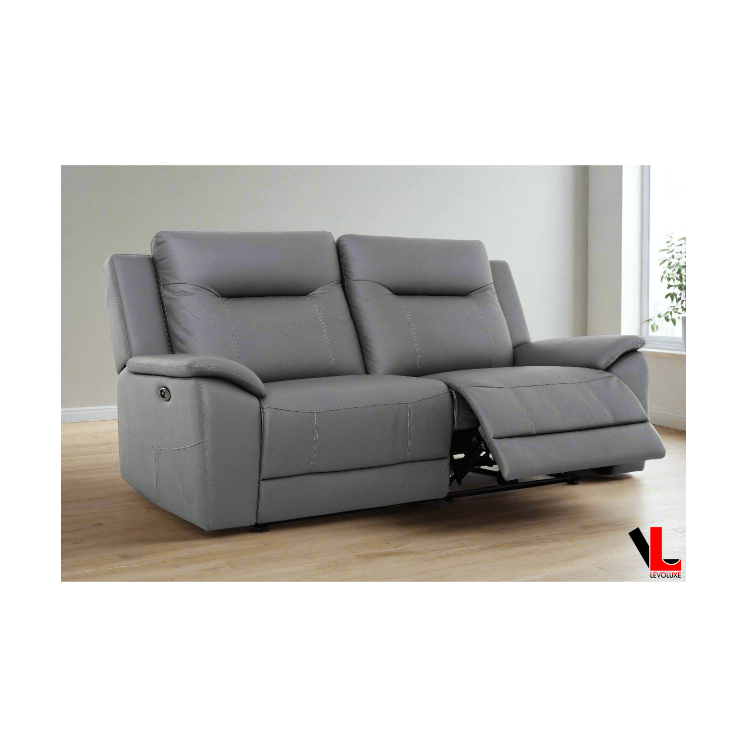 Canapé inclinable électrique de 81&nbsp;po à 2 places Avante de Levoluxe en acier Jaxxon