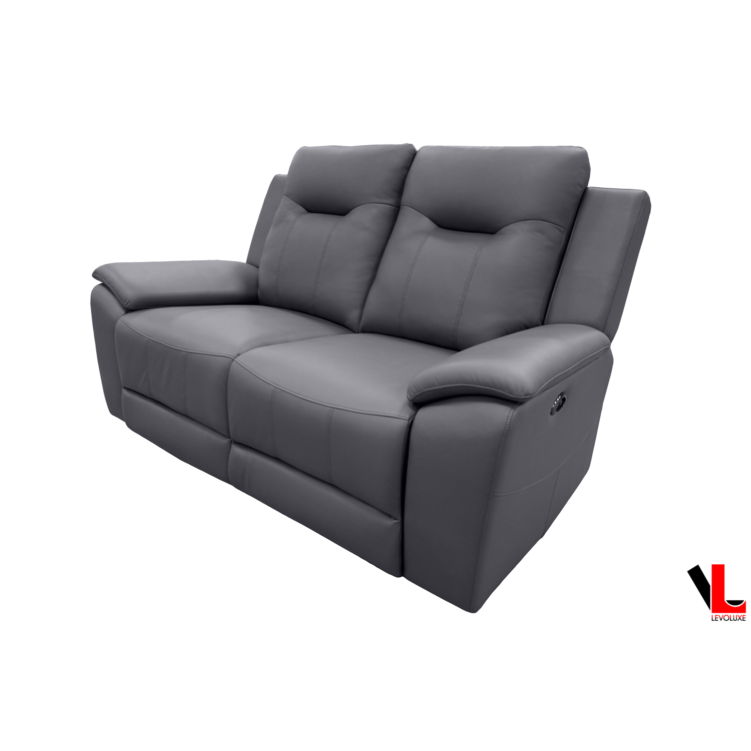 Causeuse inclinable électrique à 2 places Avante de 66 po en acier Jaxxon de Levoluxe