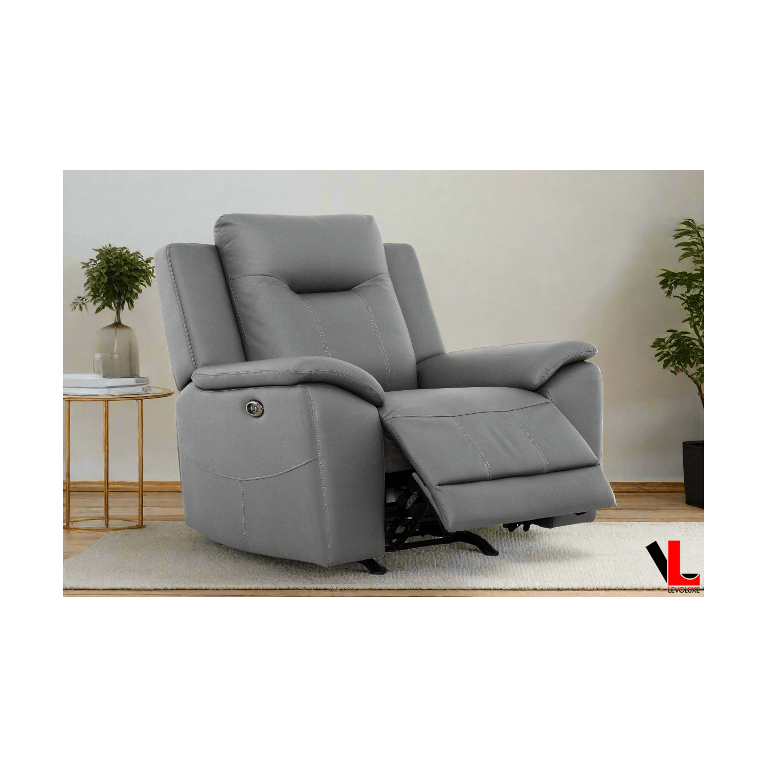 Fauteuil berçant inclinable électrique Avante de 41&nbsp;po en acier Jaxxon de Levoluxe