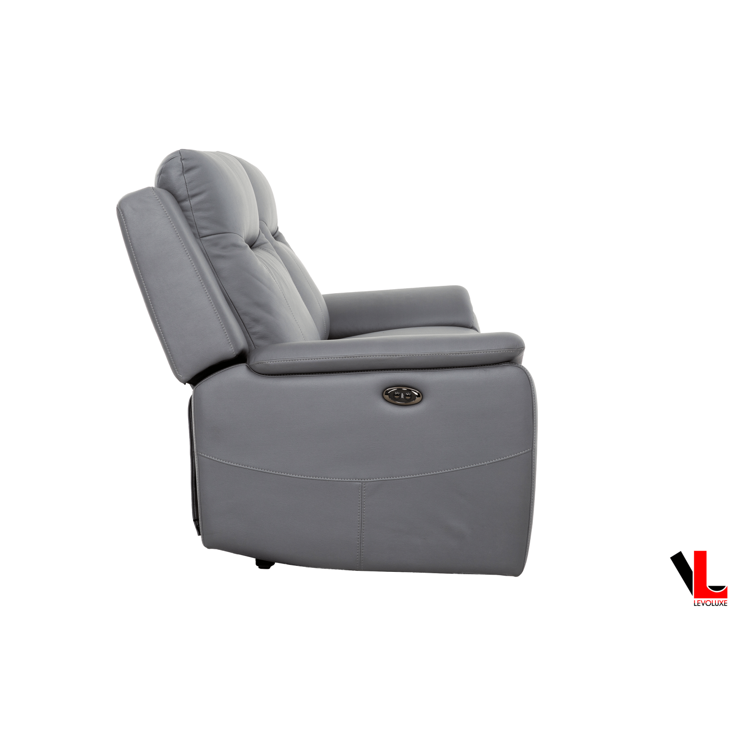 Ensemble de 2 pièces avec divan et causeuse inclinables électriques Avante de Levoluxe, fini acier Jaxxon