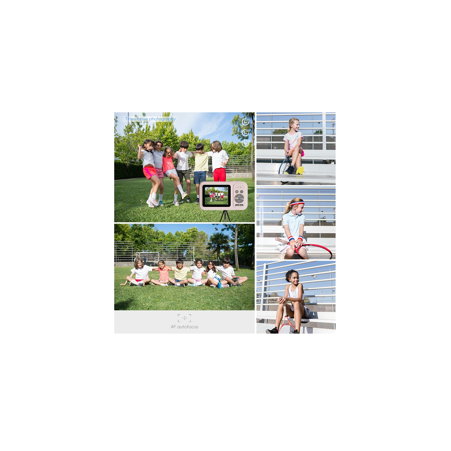 Digital camera CCD student Selfie HD camera portable digital camera anti-shake, wide-angle 2.4-inch HD screen-black + 32G memory card